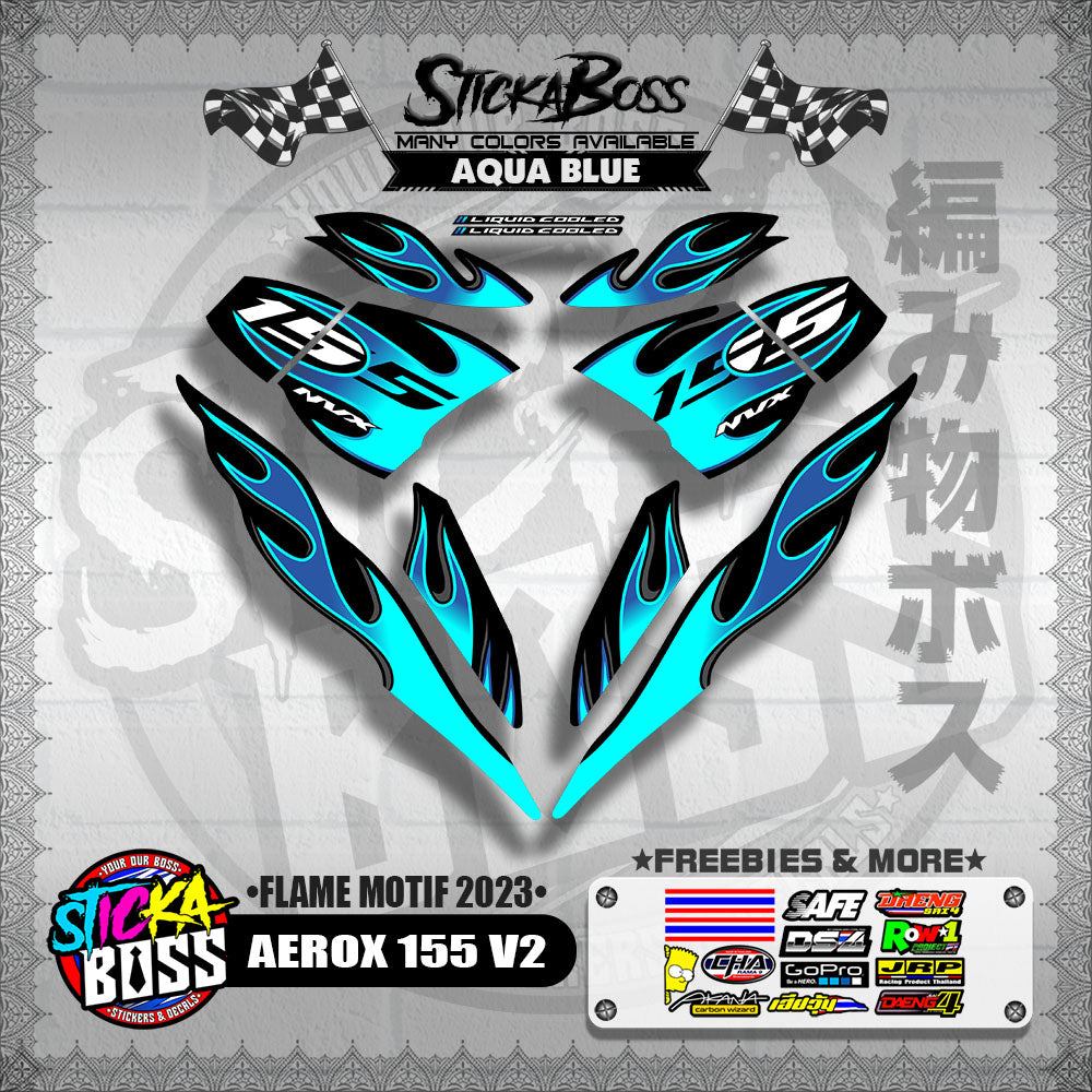 AEROX 155 V2 ( FLAME MOTIF 2023 )【WITH FREEBIES】