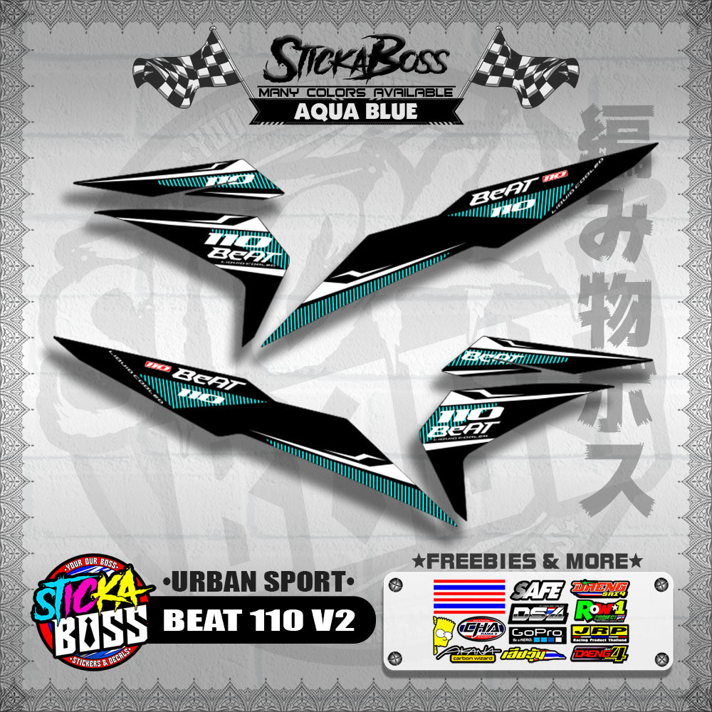 BEAT 110 FI V2 DECALS ( URBAN SPORT )【WITH FREEBIES】