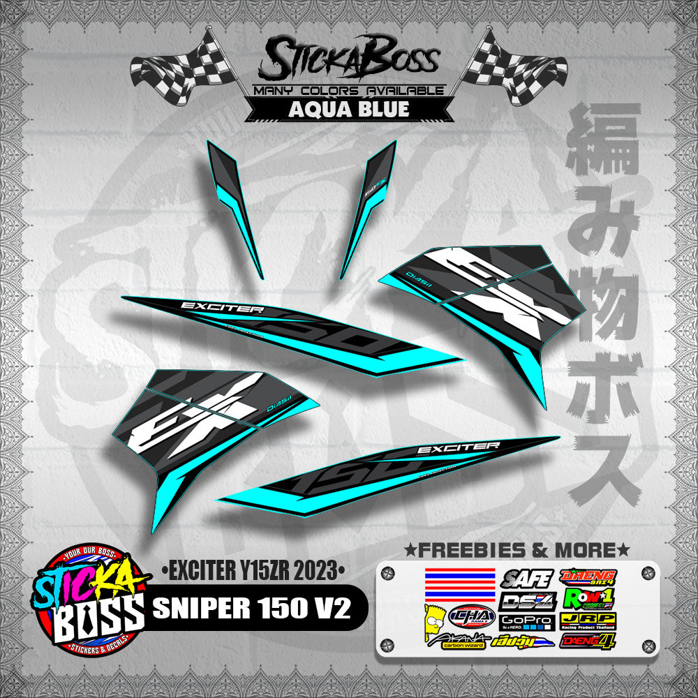 SNIPER 150 V2 DECALS ( EXCITER Y15ZR 2023 )【WITH FREEBIES】