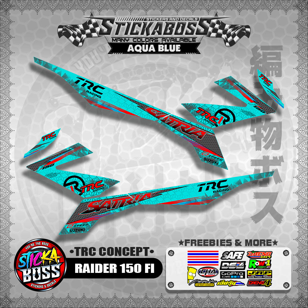 RAIDER 150 FI STICKER DECALS ( TRC CONCEPT SATRIA )【WITH FREEBIES】