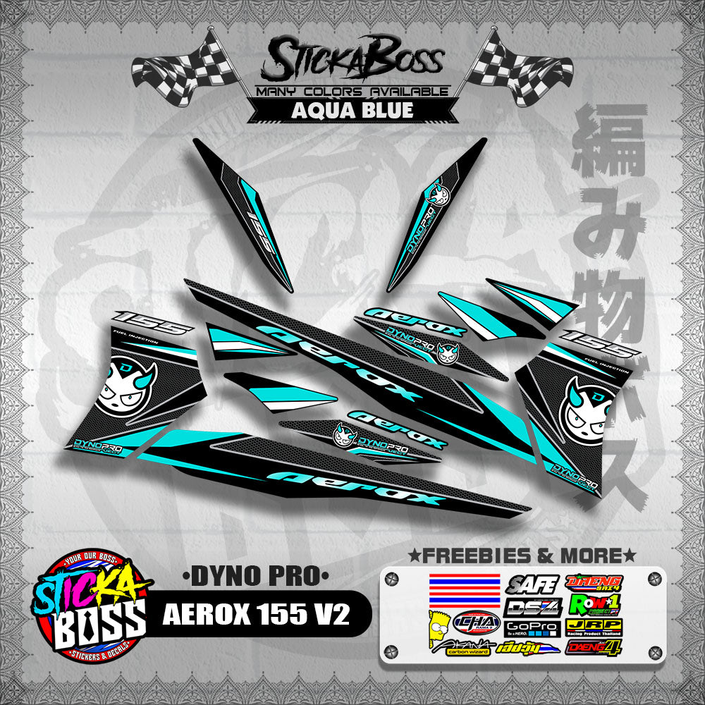 AEROX 155 V2 DECALS ( DYNO PRO )【WITH FREEBIES】
