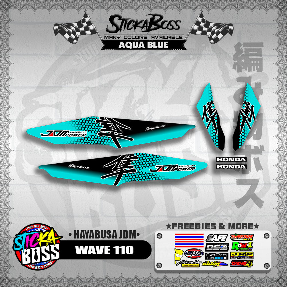 WAVE 110 DECALS ( HAYABUSA JDM)【WITH FREEBIES】