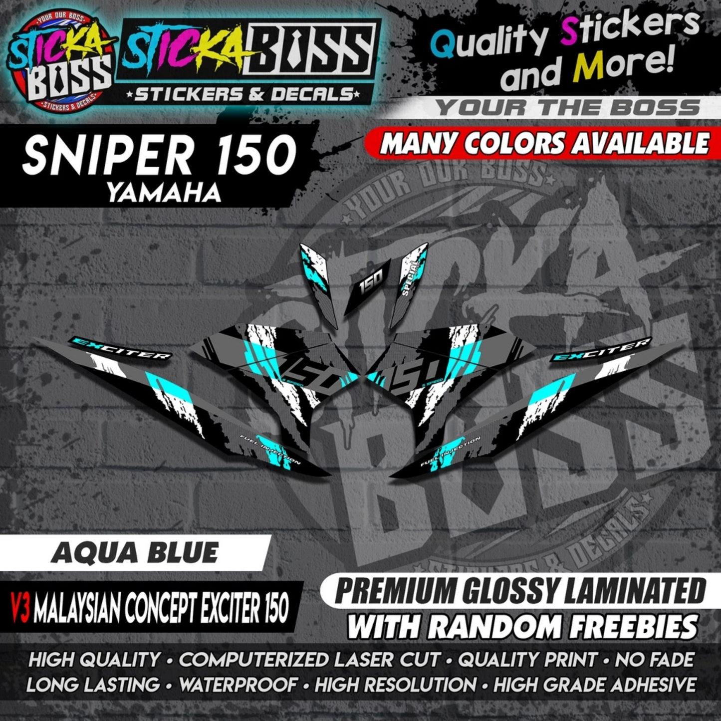 SNIPER 150 Decals 【 v3 Malaysian Concept EXCITER 150 】