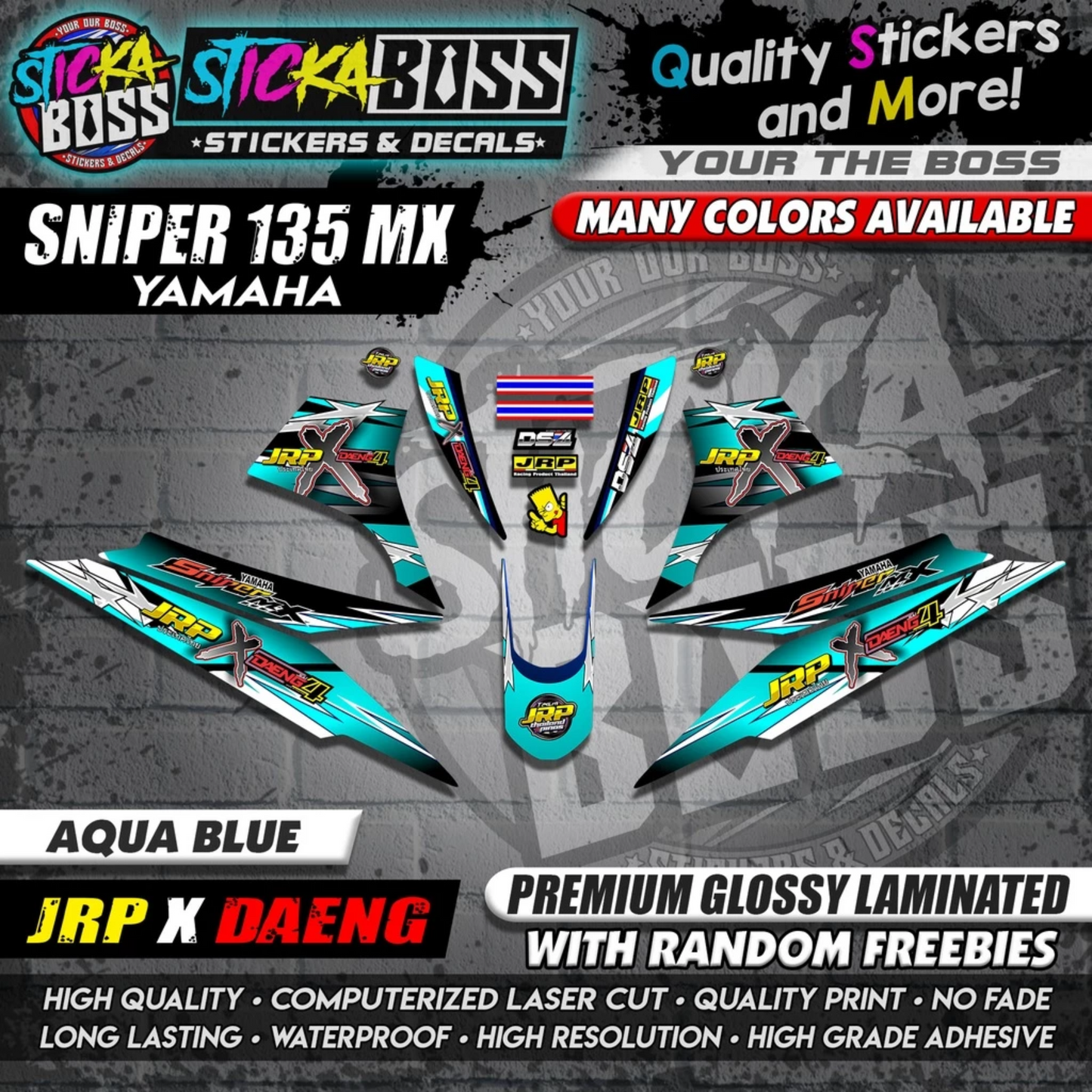 Sniper 135 MX Thailand Decals ( JRP x DAENG )【WITH FREEBIES】