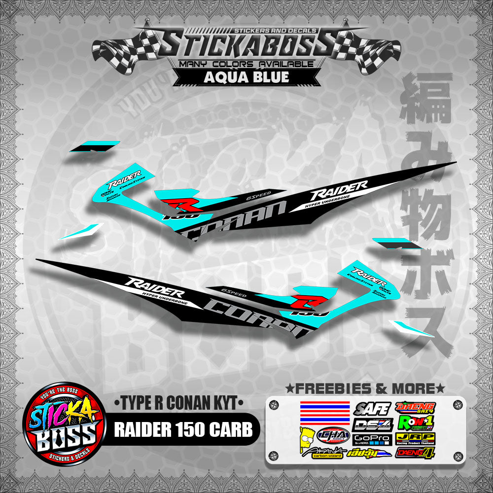 RAIDER 150 CARB DECALS ( TYPE R CONAN KYT )【WITH FREEBIES】