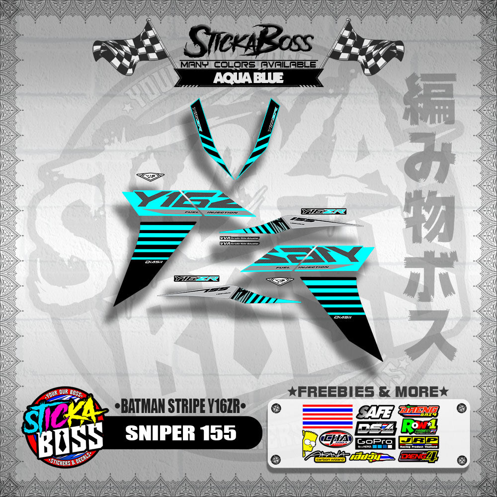 SNIPER 155 DECALS ( BATMAN STRIPE Y16ZR )【WITH FREEBIES】