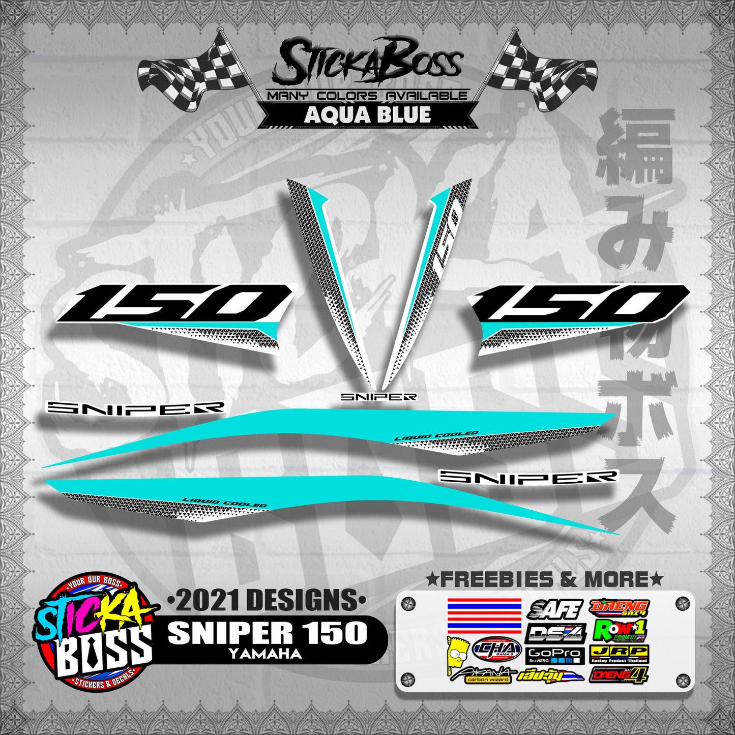 SNIPER 150 DECALS ( 2021 DESIGNS )【WITH FREEBIES】