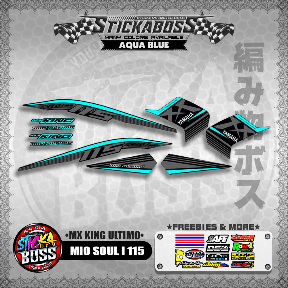 MIO SOUL I 115 STICKER DECALS ( MX KING ULTIMO )【WITH FREEBIES】