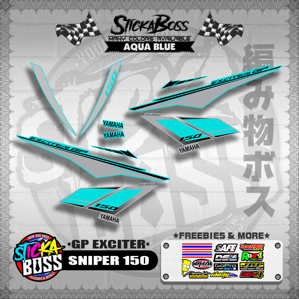 SNIPER 150 STOCK DECALS ( GP EXCITER )【WITH FREEBIES】