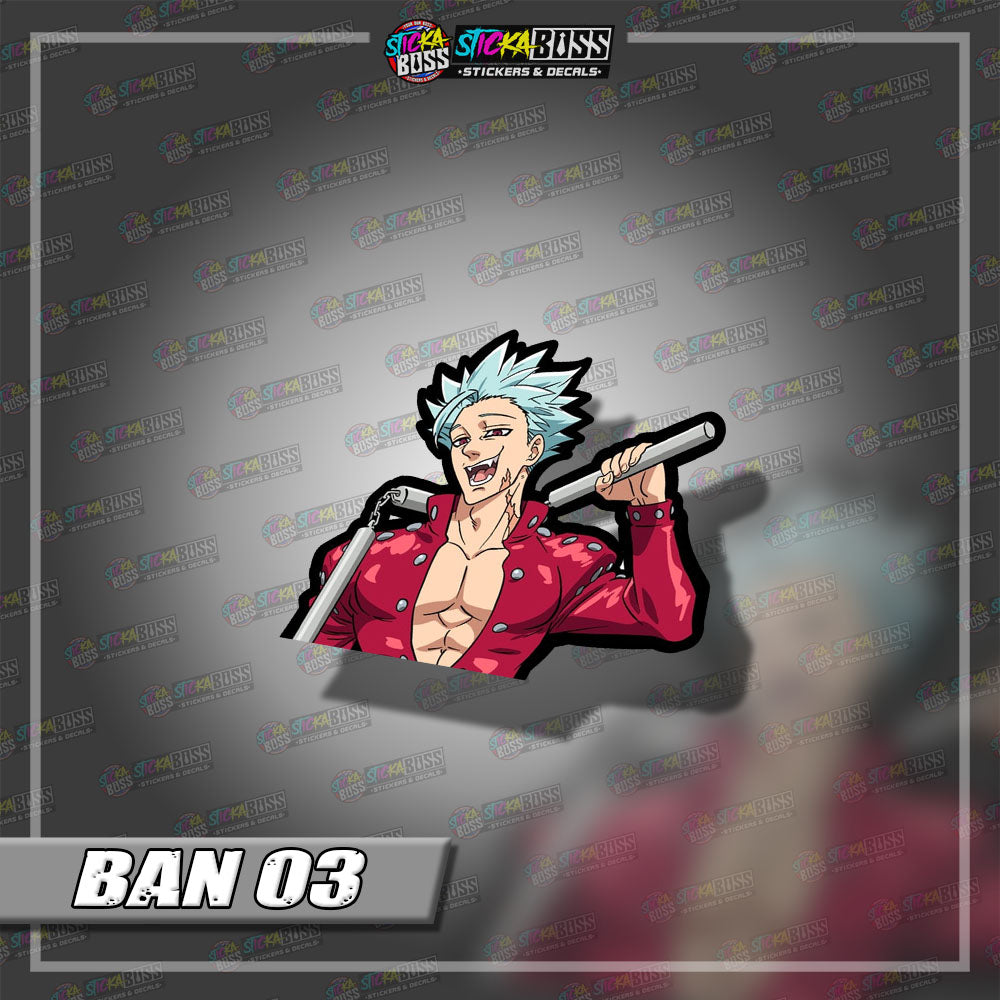 SEVEN DEADLY SINS | ANIME PEEKER STICKER【VINYL PRINTED】( LAMINATED / WATERPROOF )