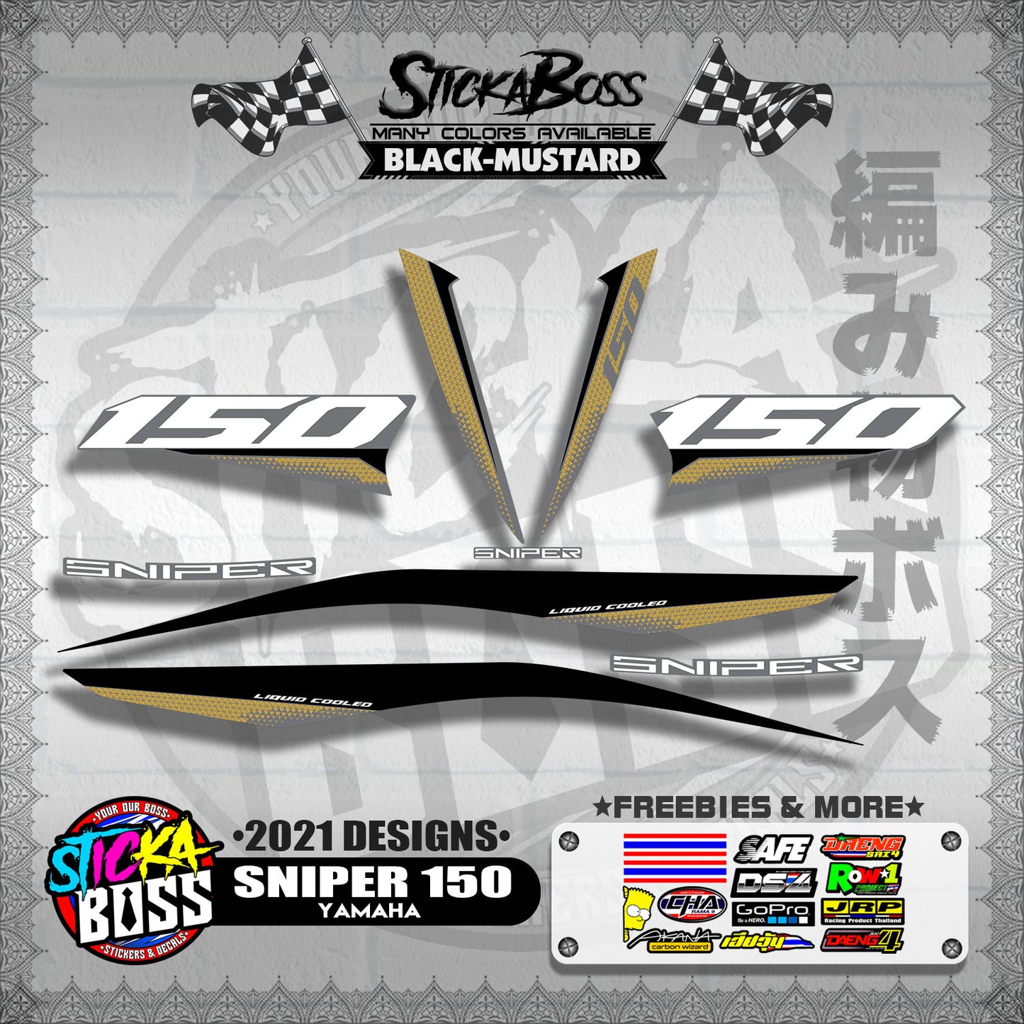 SNIPER 150 DECALS ( 2021 DESIGNS )【WITH FREEBIES】