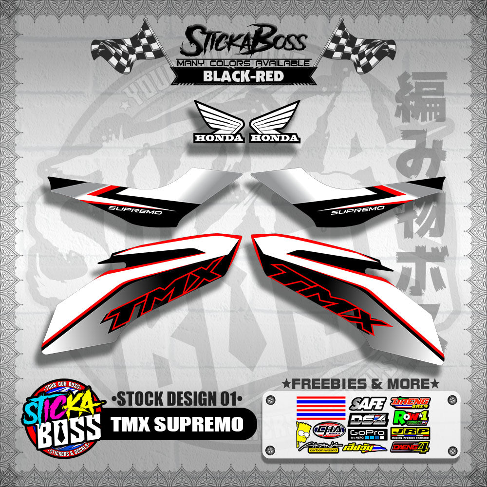 TMX SUPREMO DECALS ( STOCK DESIGN 01 ) 【WITH FREEBIES】