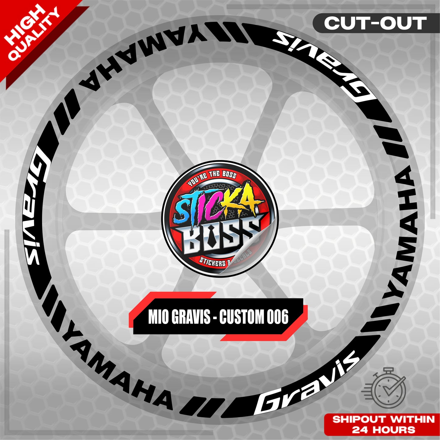 MIO GRAVIS MAG STICKER SET ( 2 MAGS ) - CUSTOM 006 | VINYL WATERPROOF CUT-OUT DECALS