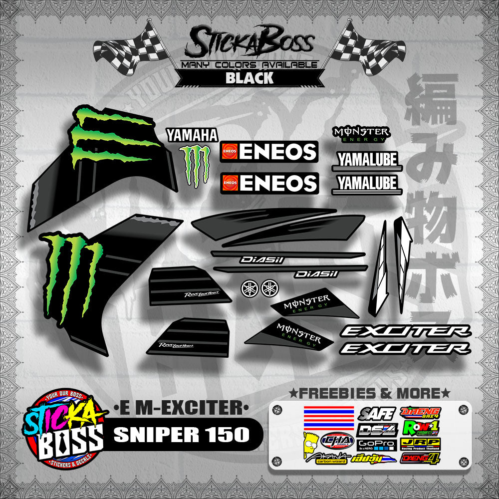 SNIPER 150 DECALS ( E M-EXCITER )【WITH FREEBIES】
