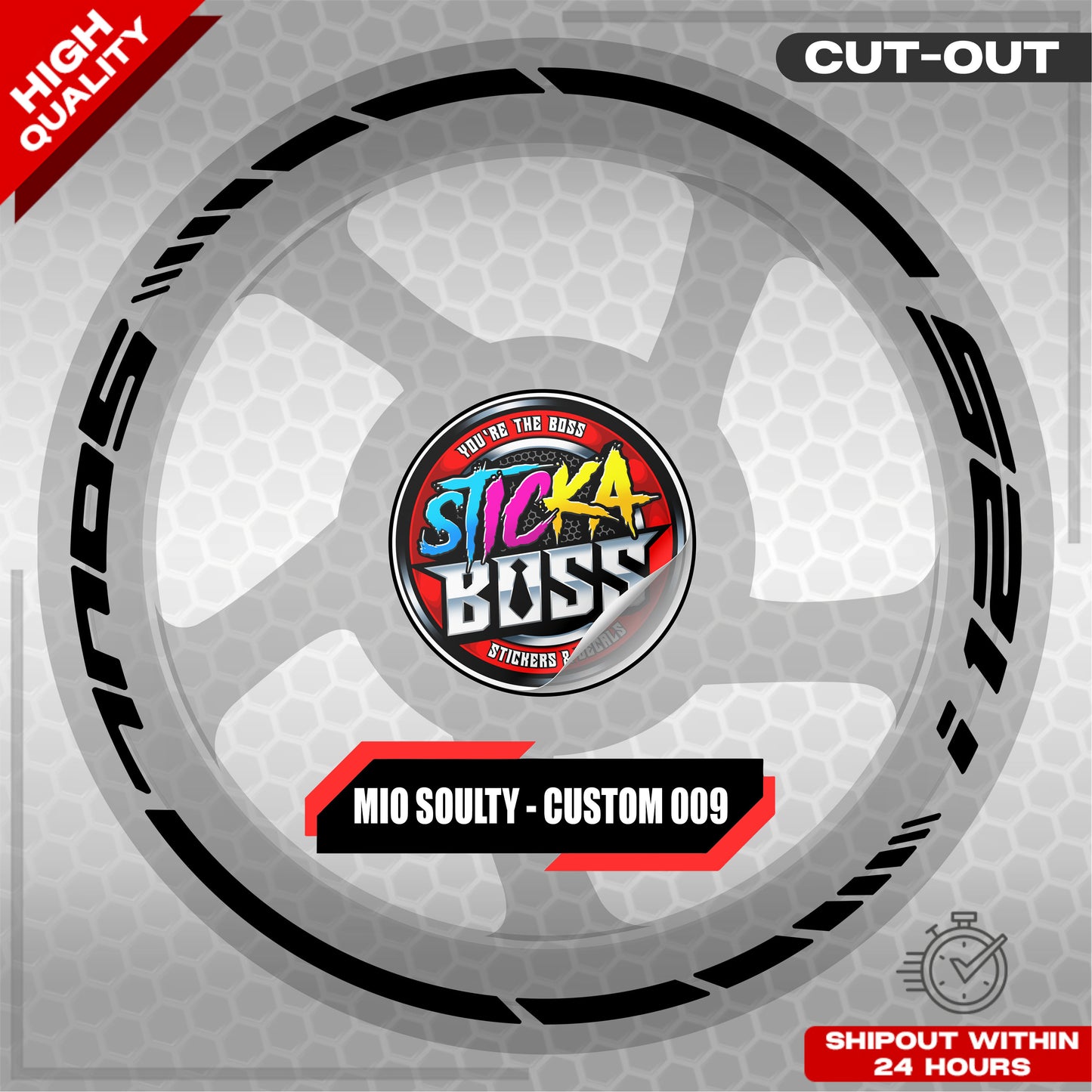 MIO SOULTY I MAG STICKER SET ( 2 MAGS ) - CUSTOM 009 | VINYL WATERPROOF CUT-OUT DECALS