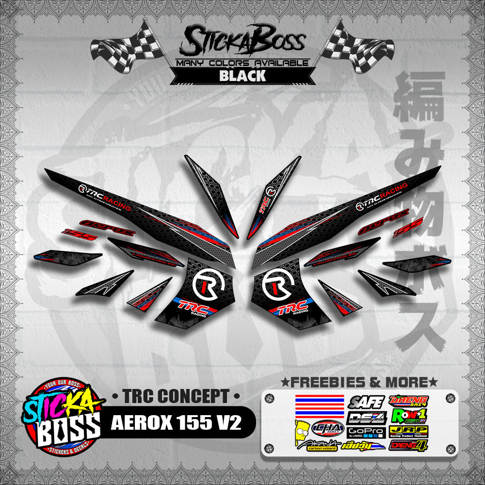 AEROX 155 V2 DECALS ( TRC CONCEPT )【WITH FREEBIES】