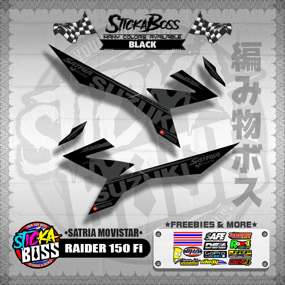 RAIDER 150 Fi DECALS ( SATRIA MOVISTAR )【WITH FREEBIES】