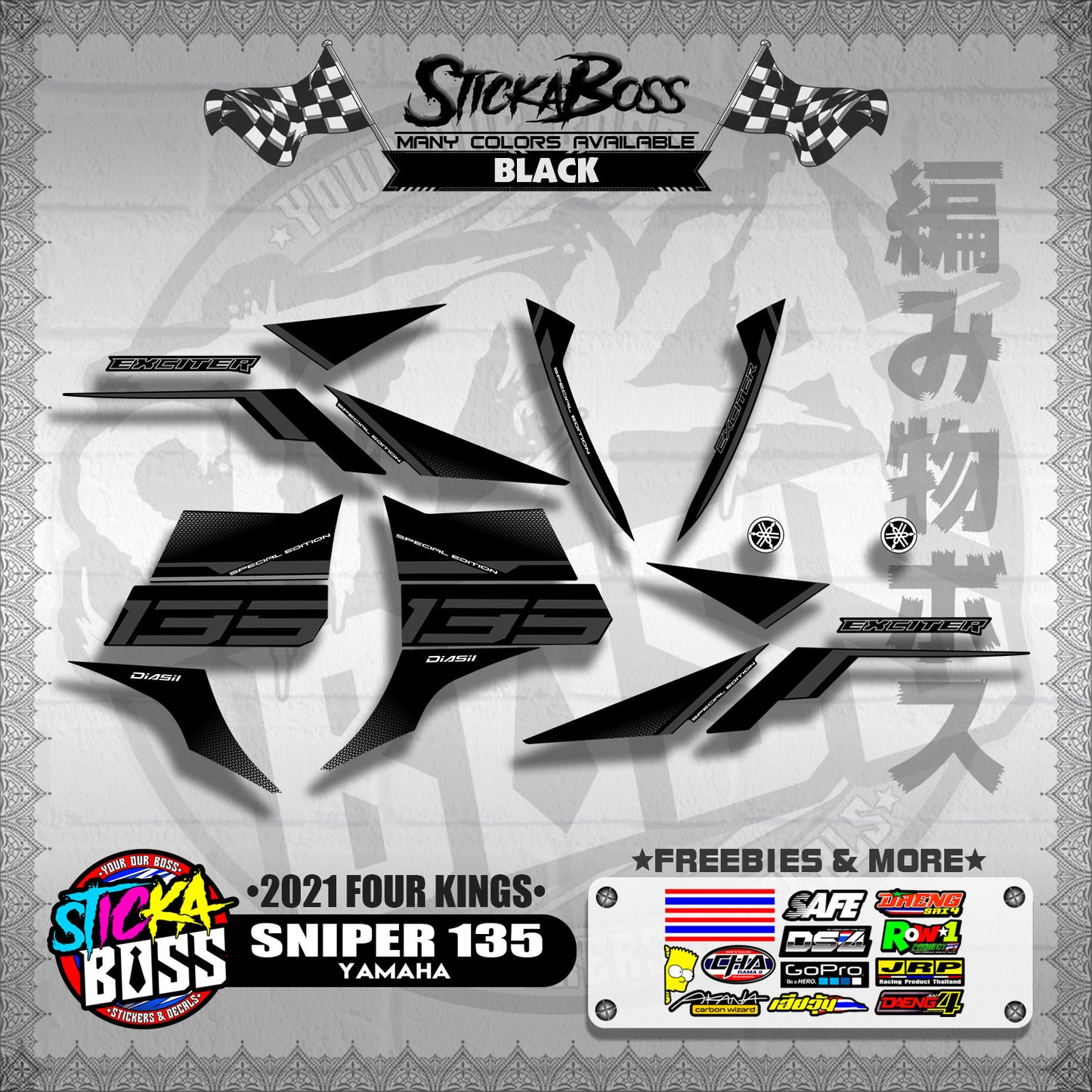 SNIPER 135 DECALS ( 2021 FOUR KINGS )【WITH FREEBIES】
