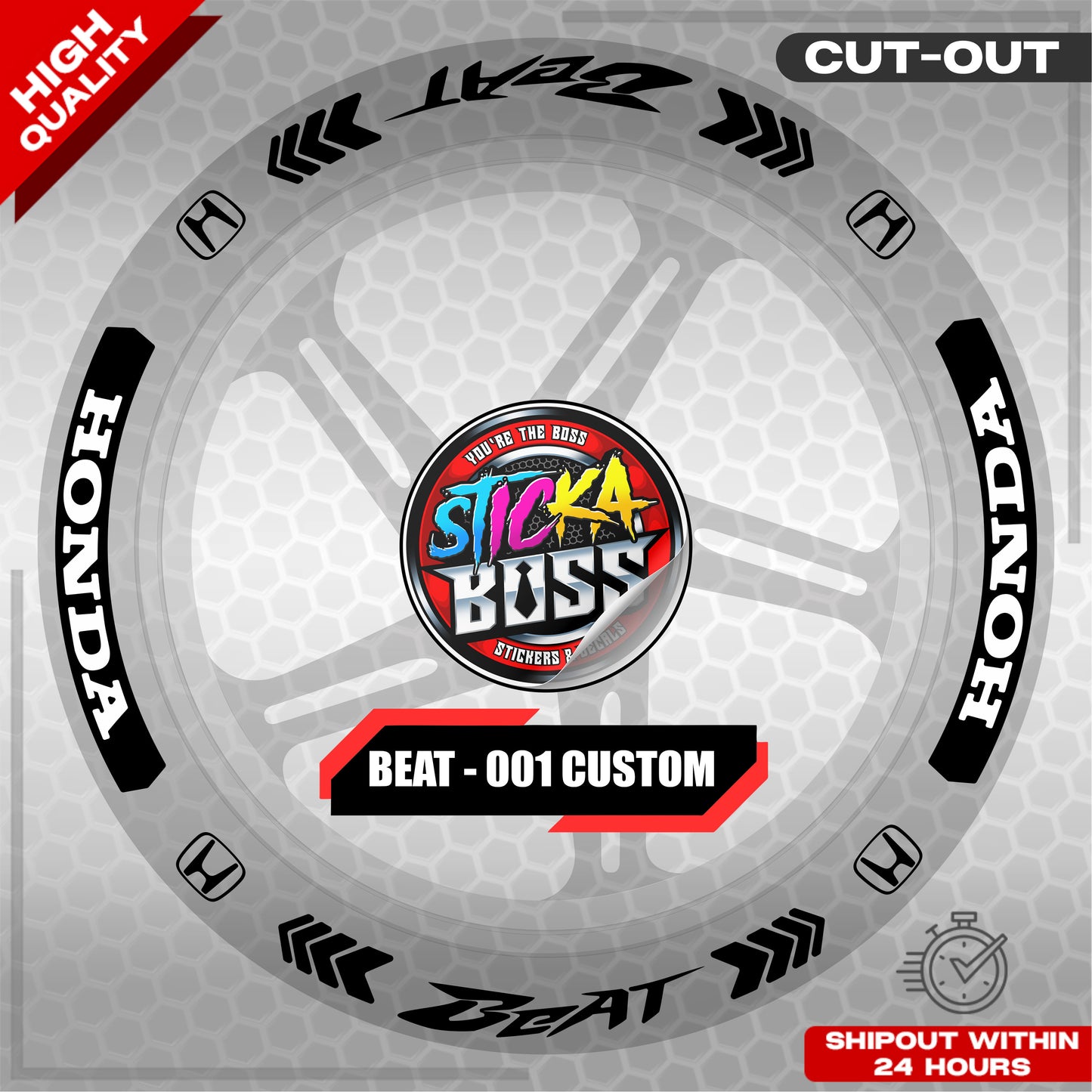 BEAT MAG STICKER SET ( 2 MAGS ) - 001 CUSTOM | VINYL WATERPROOF CUT-OUT DECALS