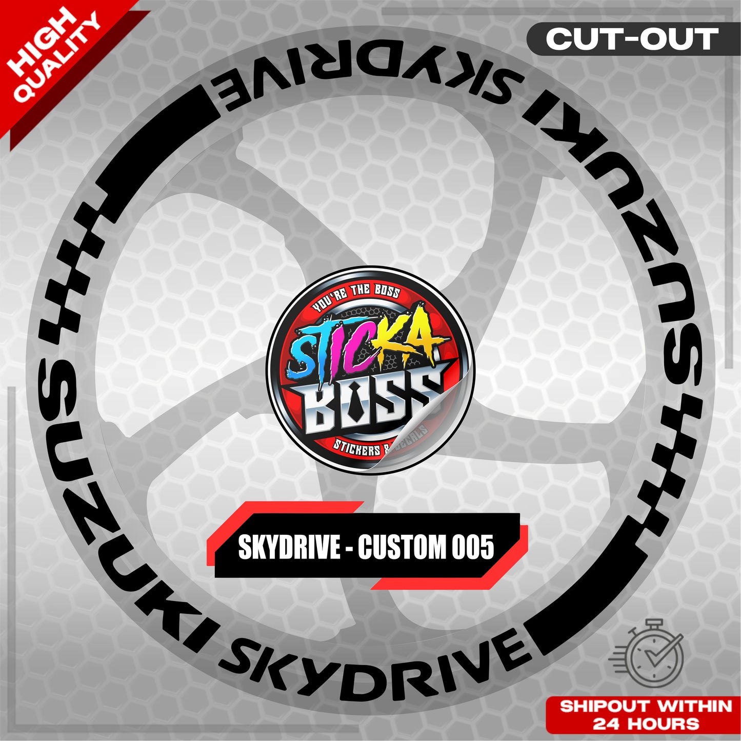 SKYDRIVE MAG STICKER SET ( 2 MAGS ) - CUSTOM 005 | VINYL WATERPROOF CUT-OUT DECALS