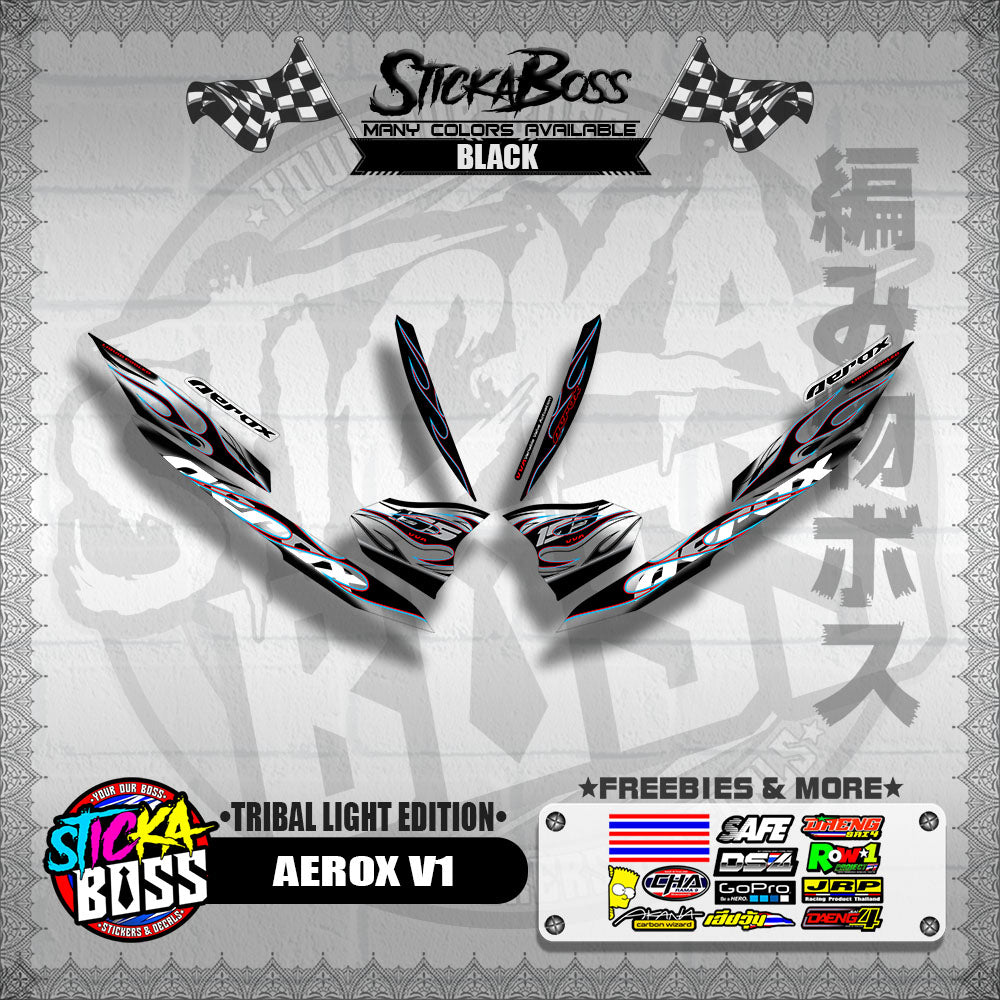 AEROX V1 DECALS ( TRIBAL LIGHT EDITION )【WITH FREEBIES】