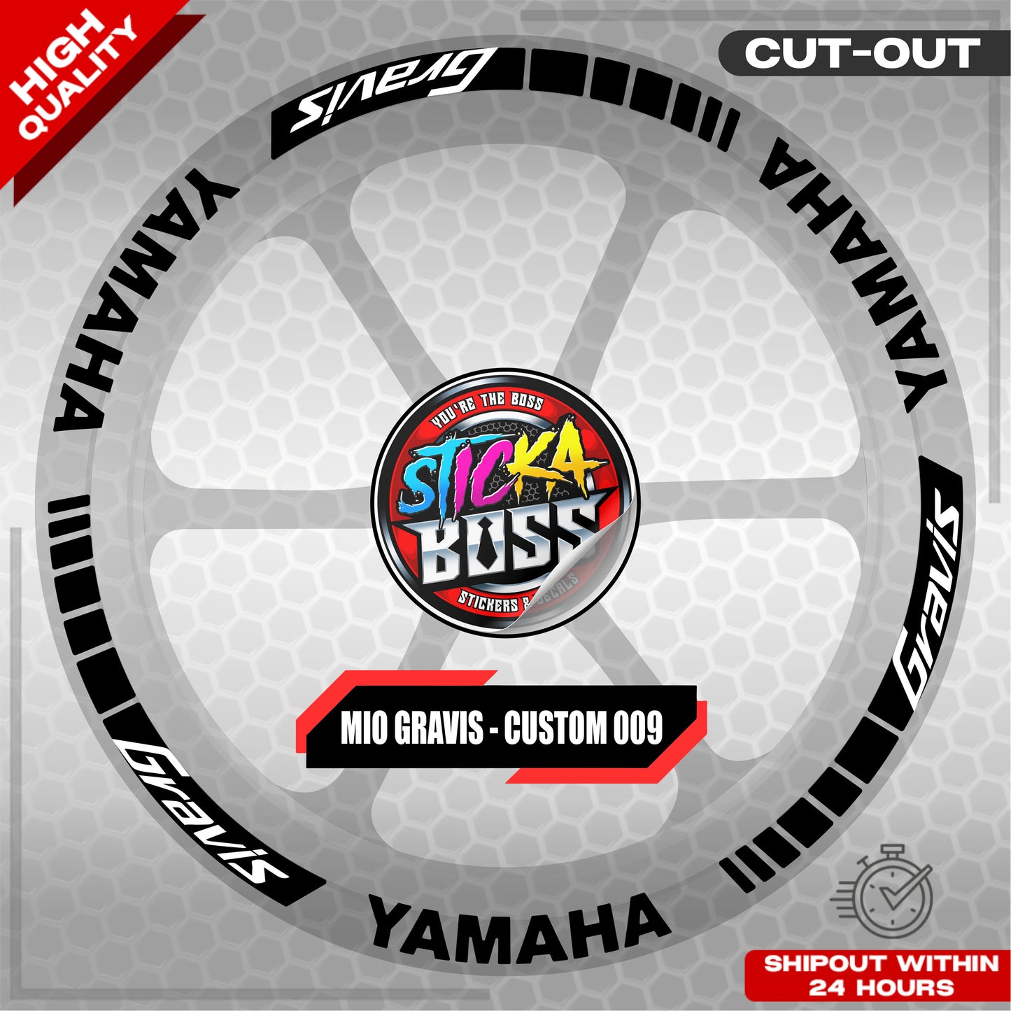 MIO GRAVIS MAG STICKER SET ( 2 MAGS ) - CUSTOM 009 | VINYL WATERPROOF CUT-OUT DECALS
