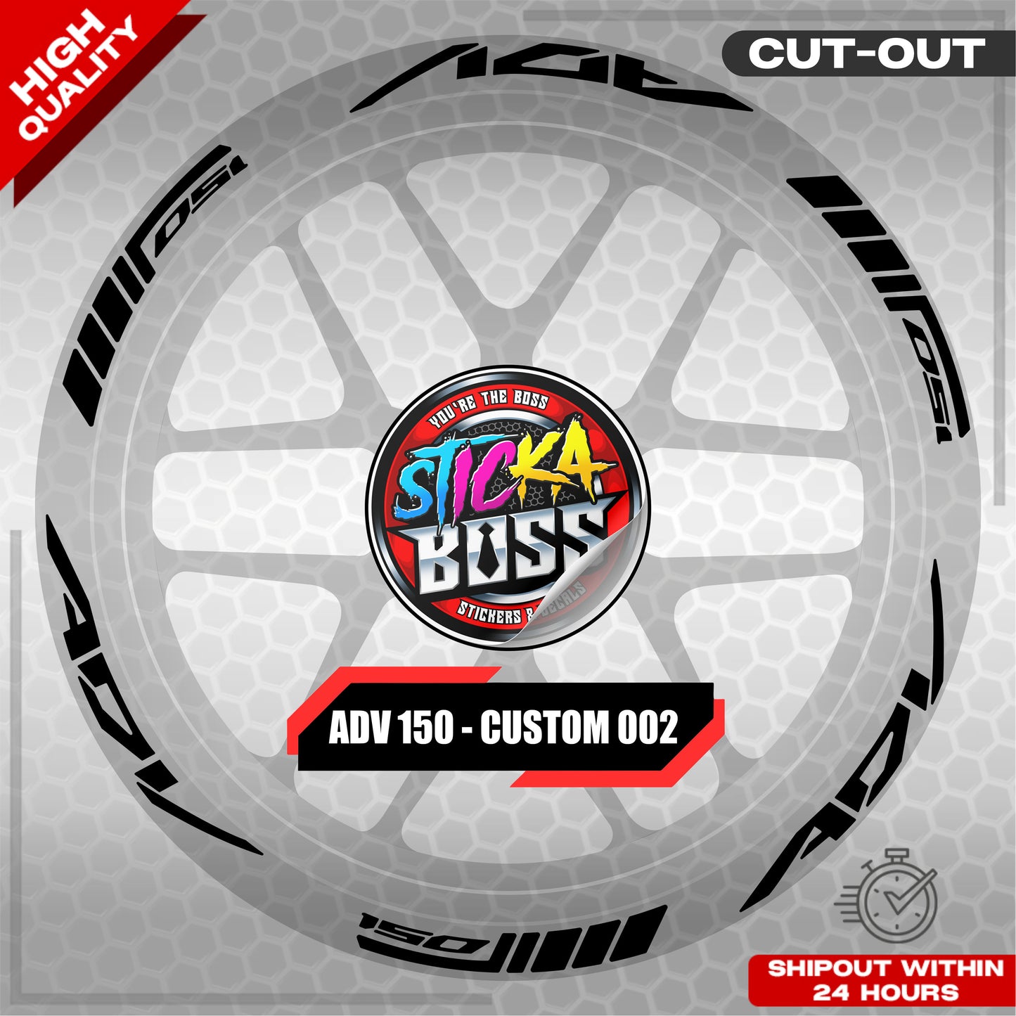 ADV 150 MAG STICKER SET ( 2 MAGS ) - CUSTOM 002 | VINYL WATERPROOF CUT-OUT DECALS