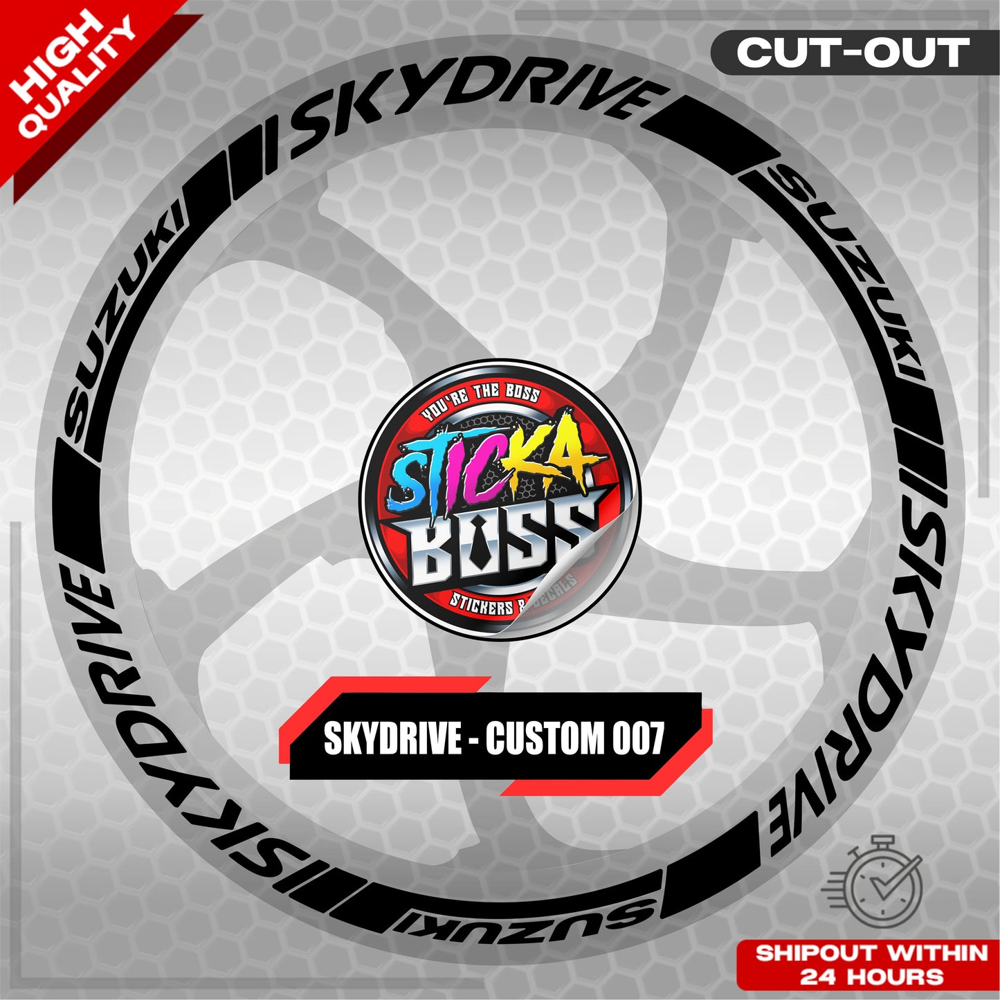 SKYDRIVE MAG STICKER SET ( 2 MAGS ) - CUSTOM 007 | VINYL WATERPROOF CUT-OUT DECALS