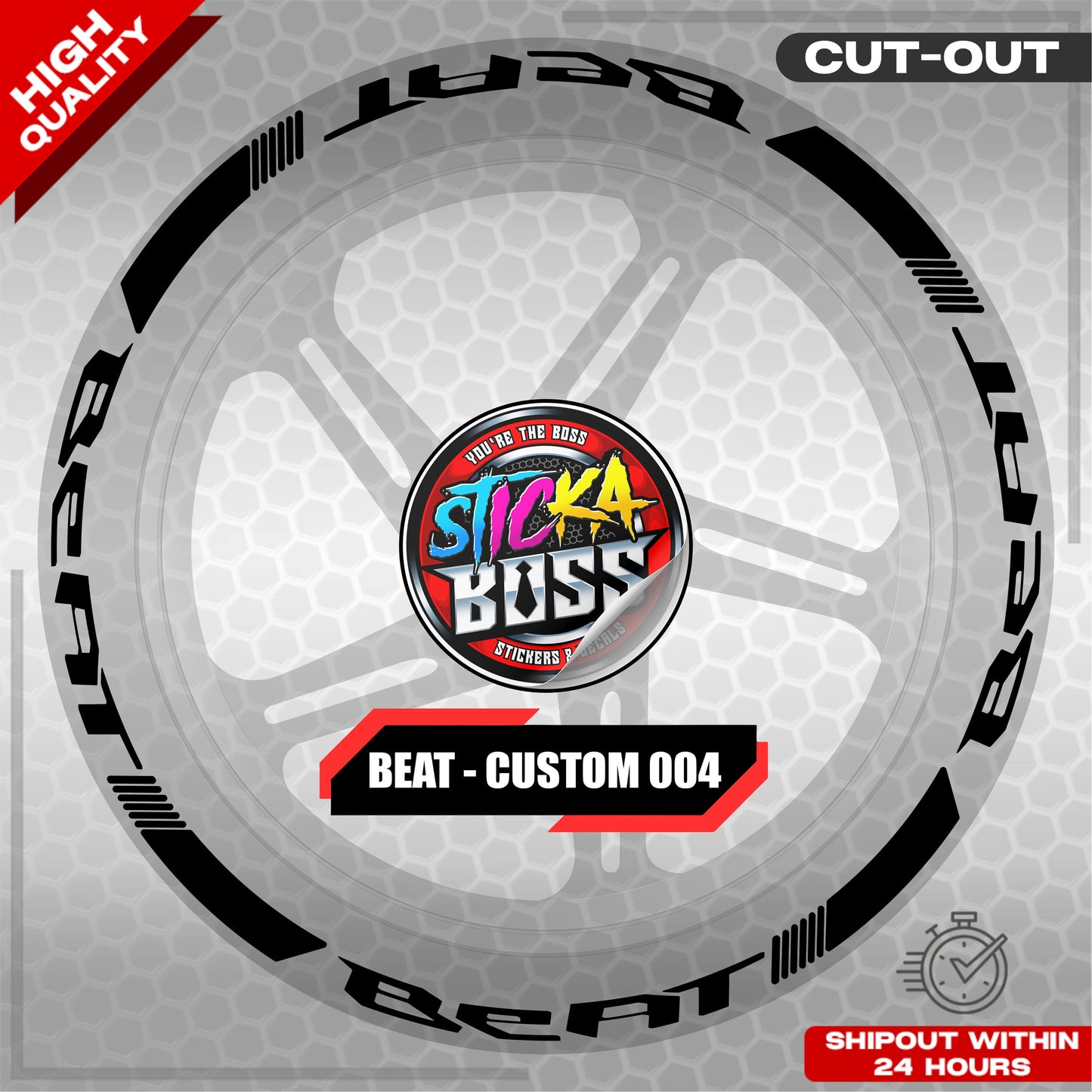 BEAT MAG STICKER SET ( 2 MAGS ) - CUSTOM 004 | VINYL WATERPROOF CUT-OUT DECALS