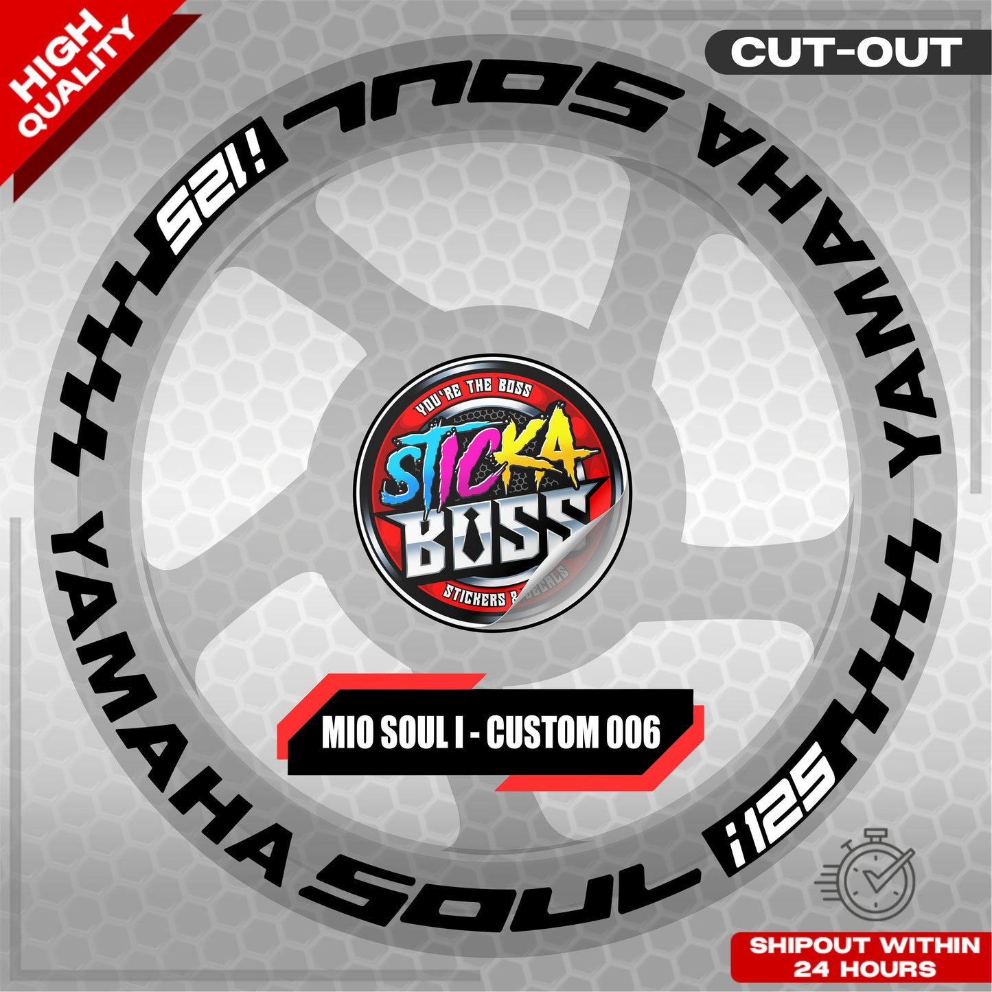 MIO SOUL I 125 MAG STICKER SET ( 2 MAGS ) - CUSTOM 006 | VINYL WATERPROOF CUT-OUT DECALS