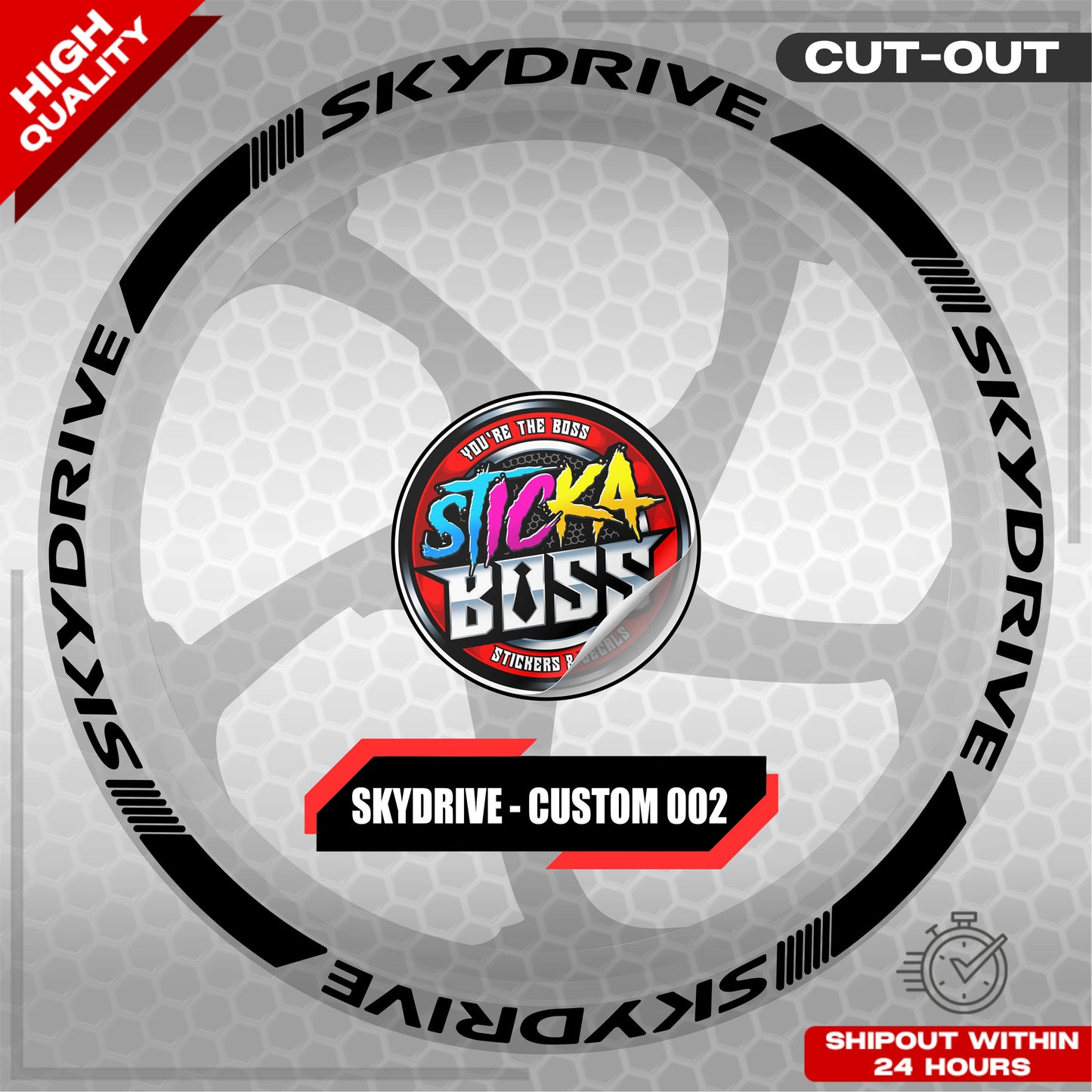 SKYDRIVE MAG STICKER SET ( 2 MAGS ) - CUSTOM 002 | VINYL WATERPROOF CUT-OUT DECALS