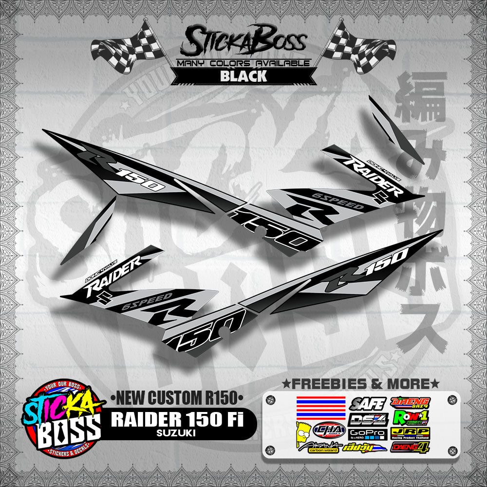 RAIDER 150 Fi DECALS ( NEW CUSTOM R150 )【WITH FREEBIES】