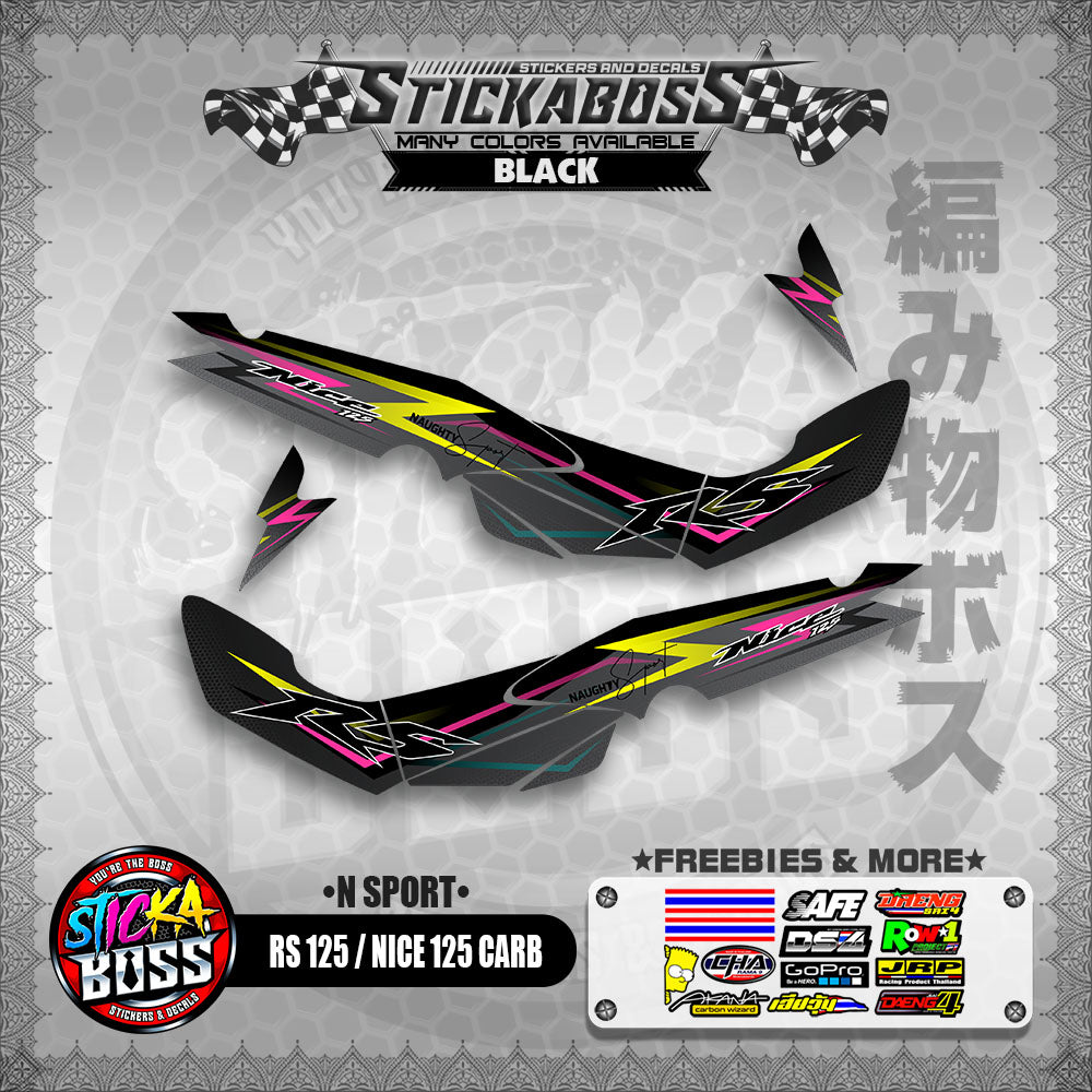RS 125 NICE / 125 CARB STICKER DECALS ( N SPORT )【WITH FREEBIES】