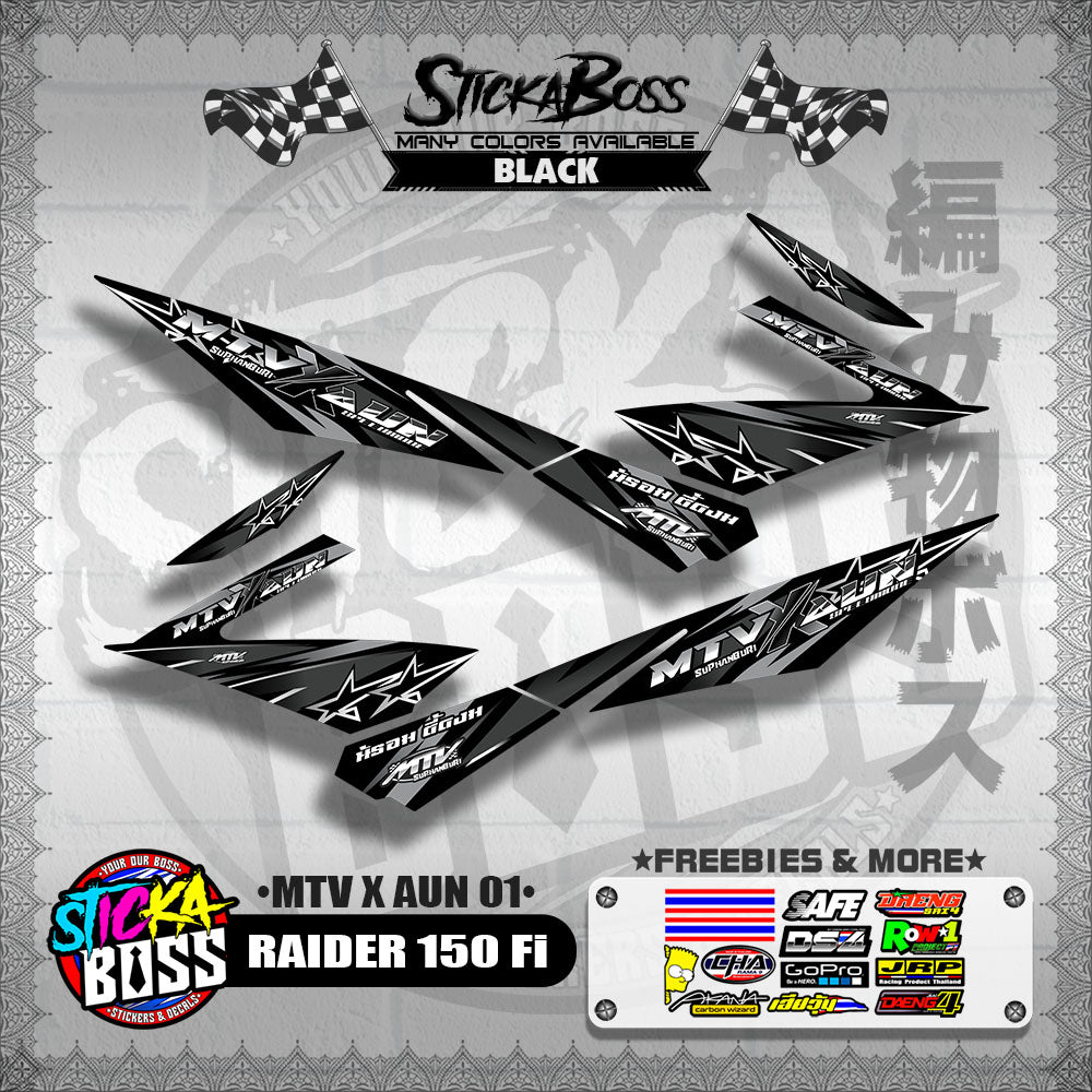 RAIDER 150 Fi DECALS ( MTV X AUN 01 )【WITH FREEBIES】