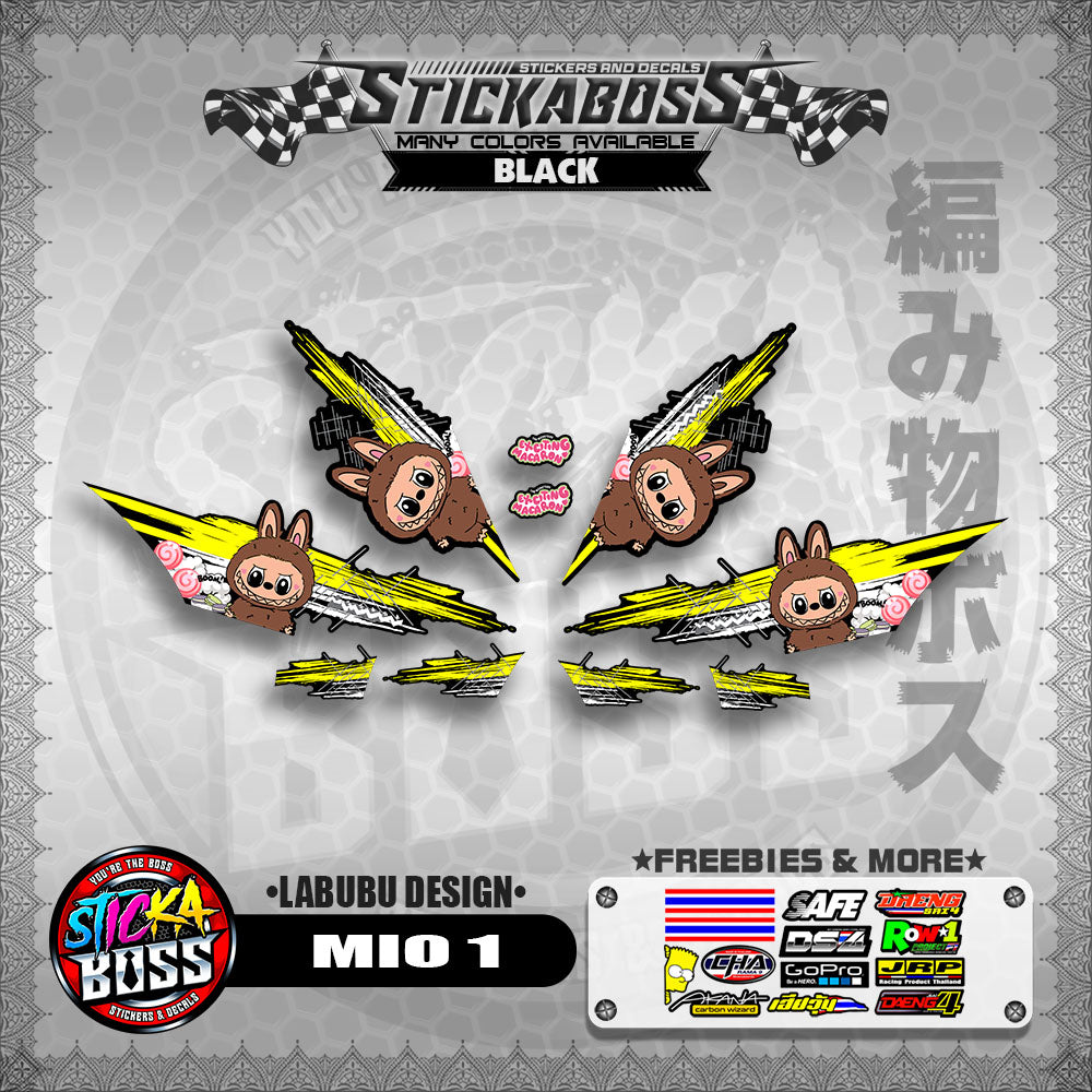MIO 1 STICKER DECALS ( LABUBU DESIGN )【WITH FREEBIES】