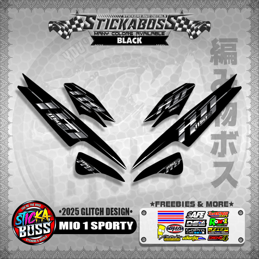 MIO 1/SPORTY/ SMILE STICKER DECALS ( 2025 GLITCH DESIGN )【WITH FREEBIES】