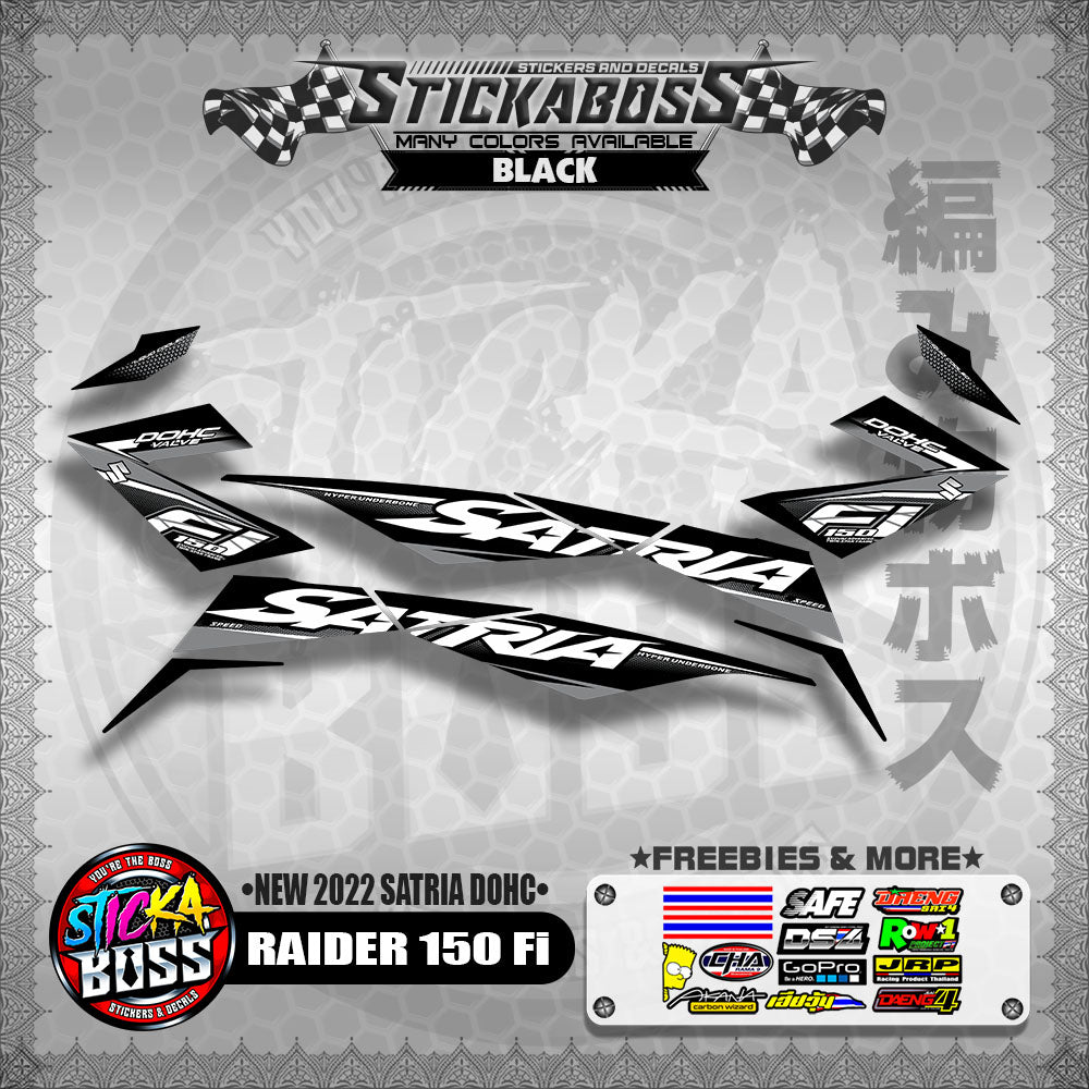 SUZUKI RAIDER 150 Fi STOCK DECAL (NEW 2022 SATRIA DOHC)【WITH FREEBIES】