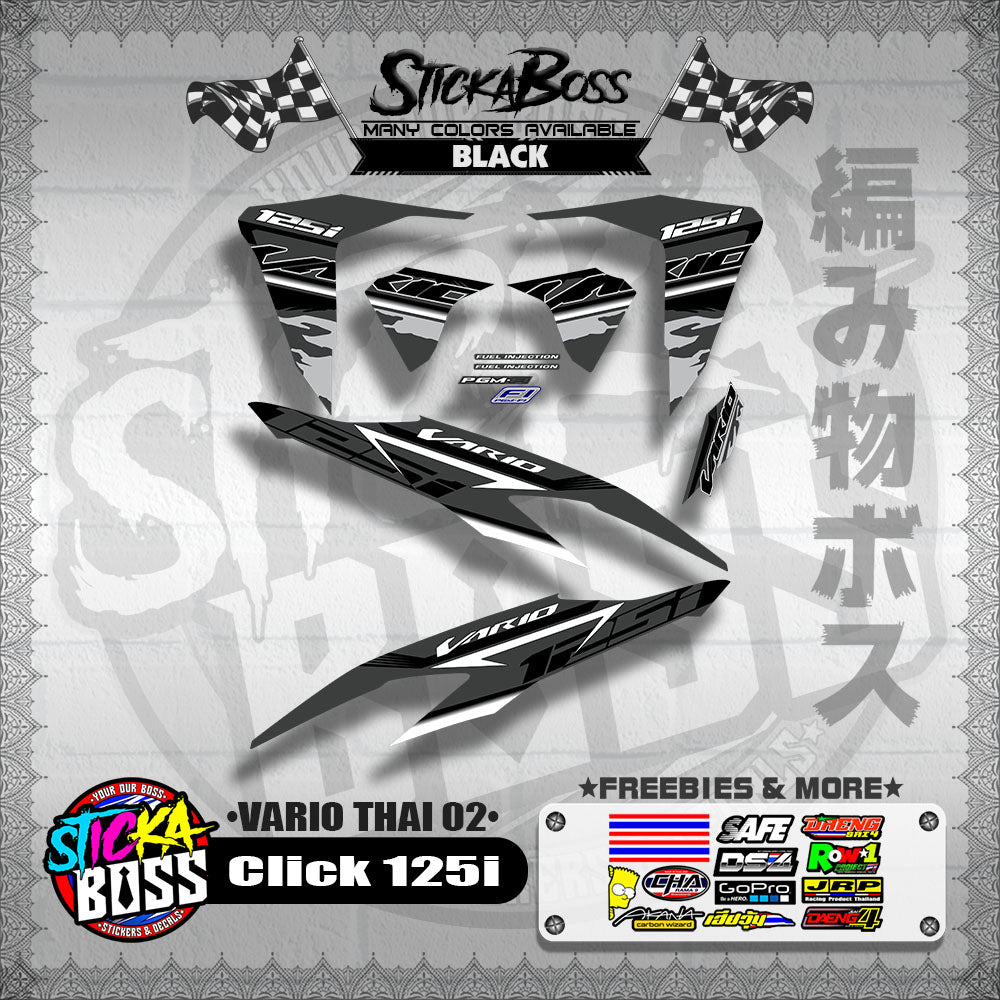 CLICK 125i V2 DECALS ( VARIO THAI 02 )【WITH FREEBIES】