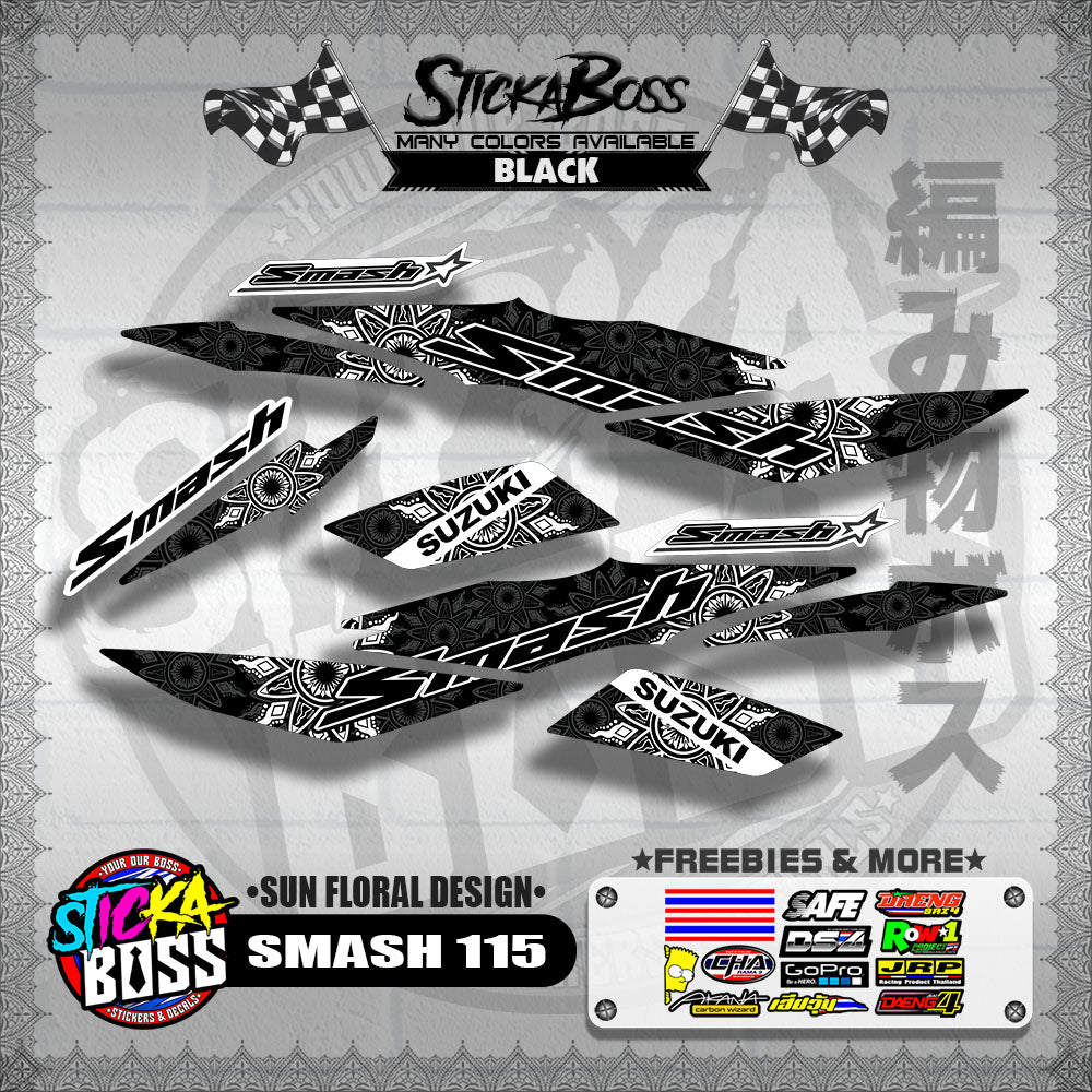 SMASH 115 DECALS ( SUN FLORAL DESIGN )【WITH FREEBIES】