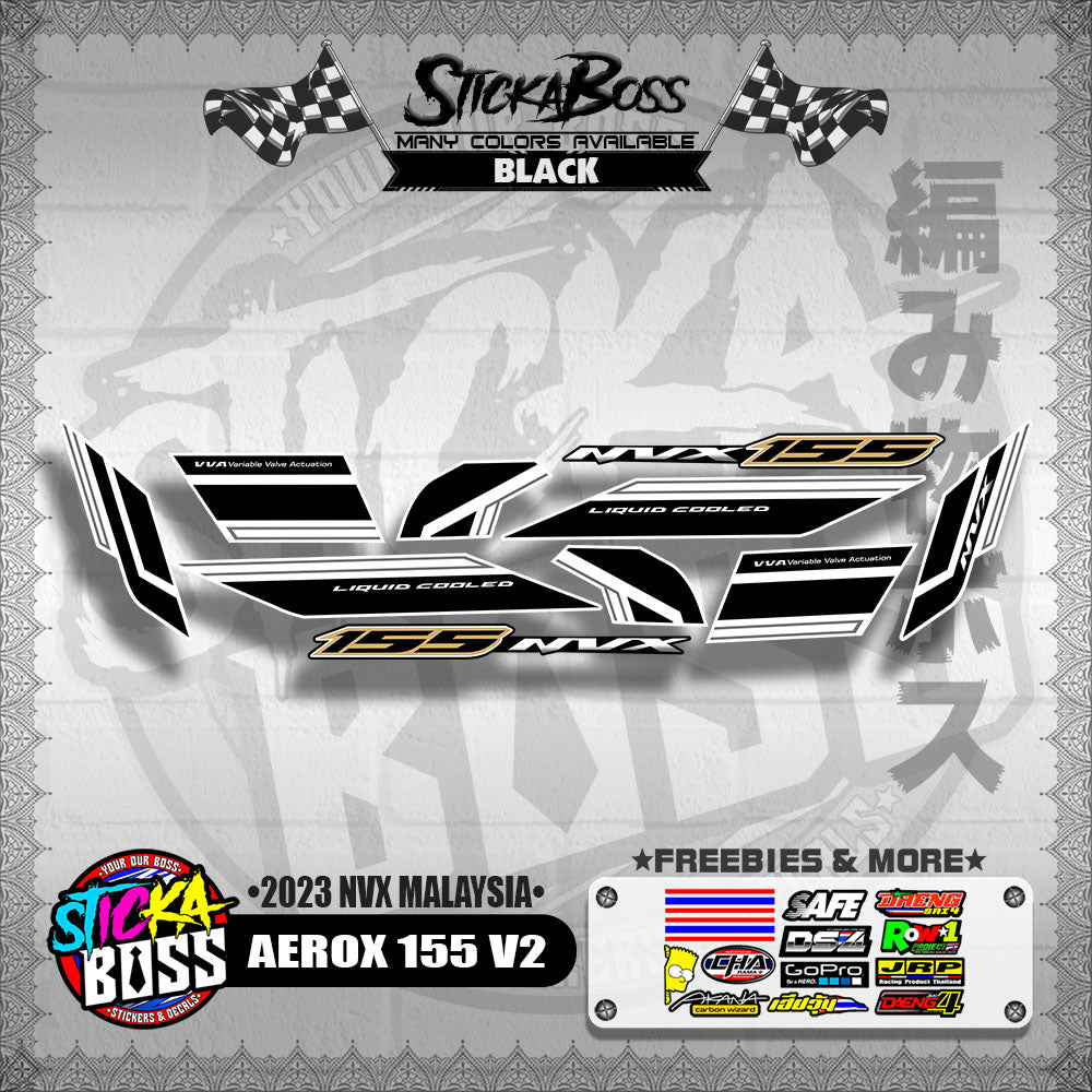 AEROX 155 V2 DECALS ( 2023 NVX MALAYSIA )【WITH FREEBIES】