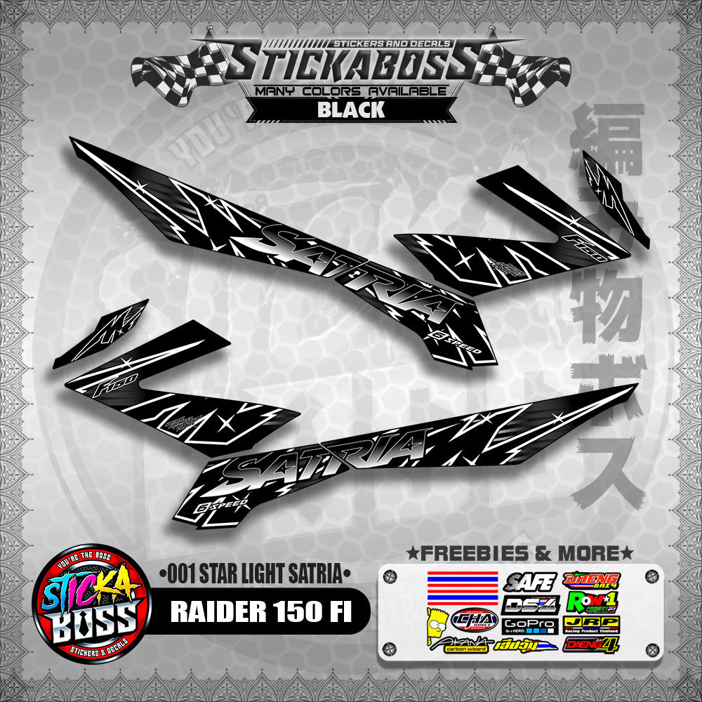 RAIDER 150 FI STICKER DECALS ( 001 START LIGHT SATRIA )【WITH FREEBIES】