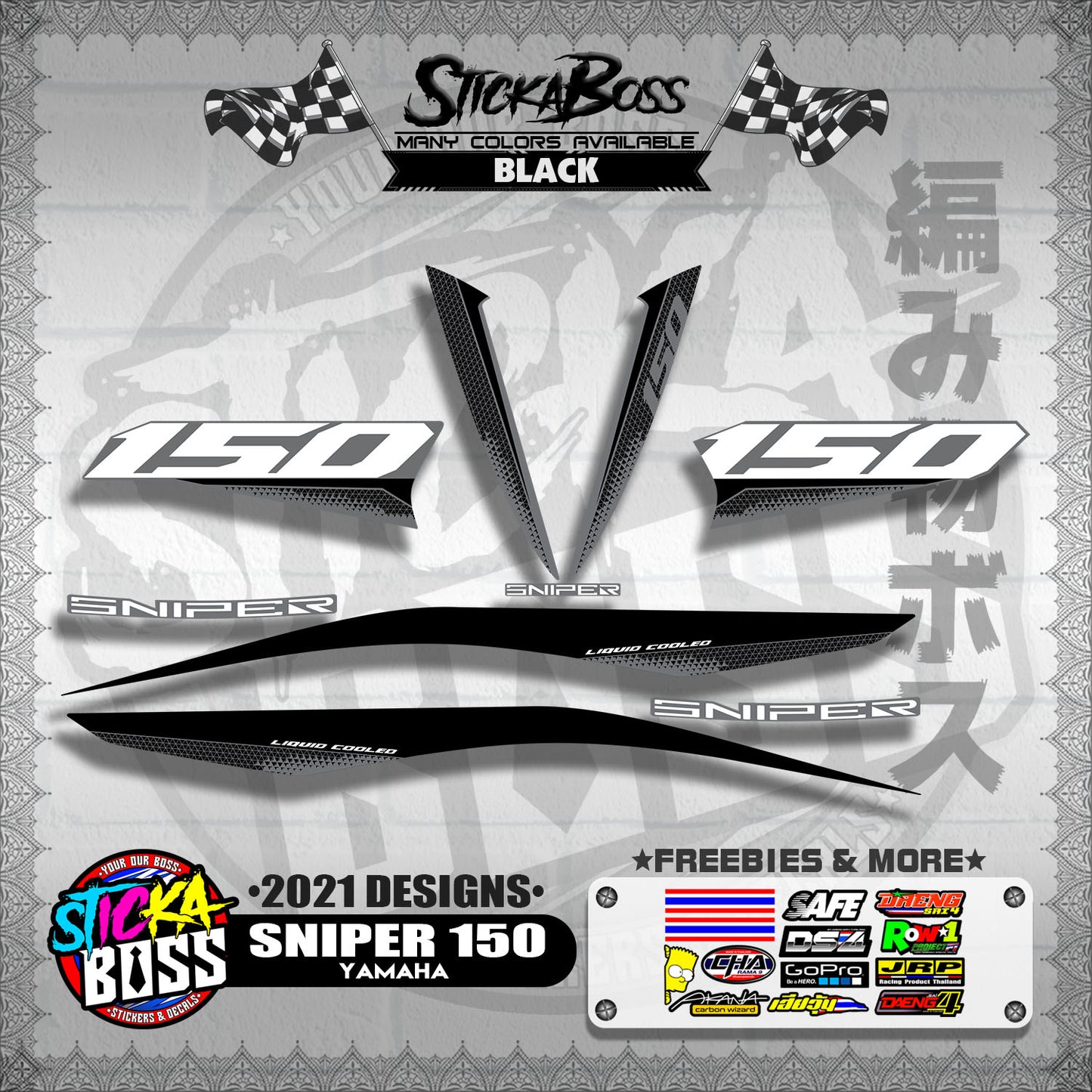 SNIPER 150 DECALS ( 2021 DESIGNS )【WITH FREEBIES】