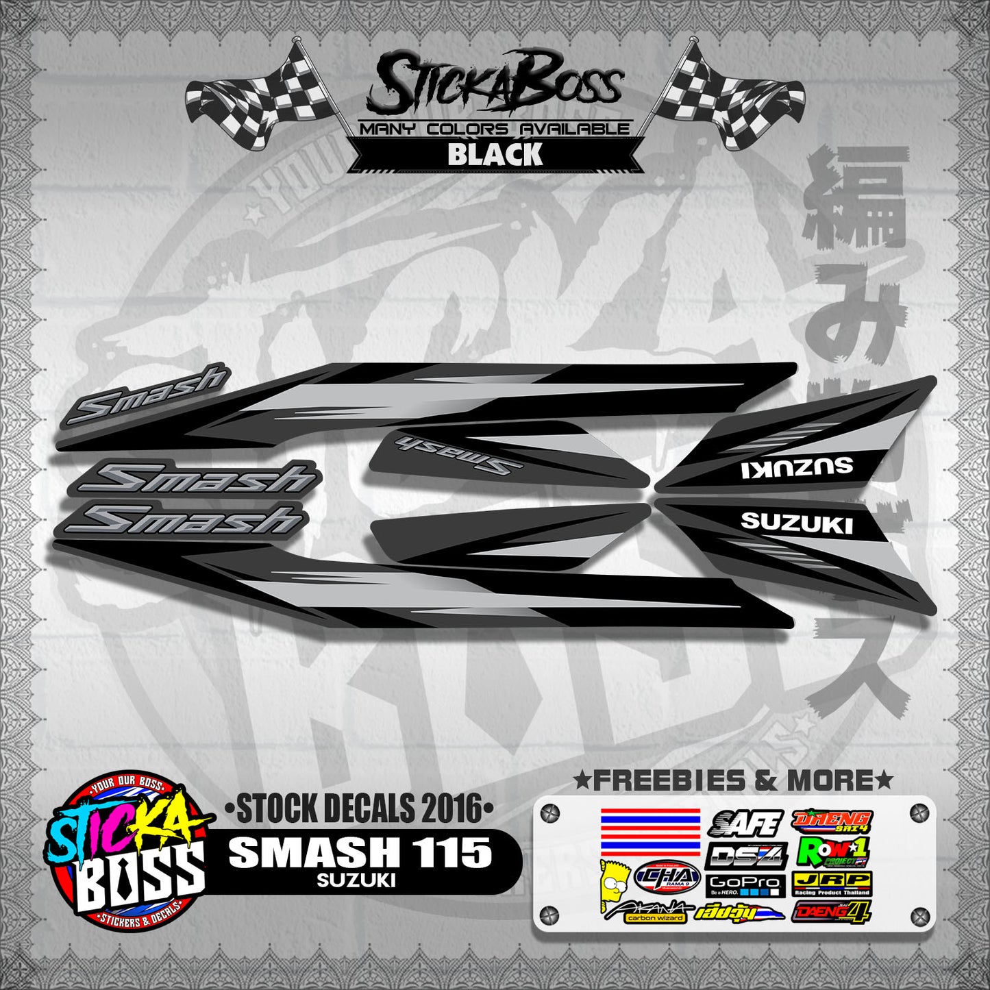 SMASH 115 ( STOCK DECALS 2016 )【WITH FREEBIES】