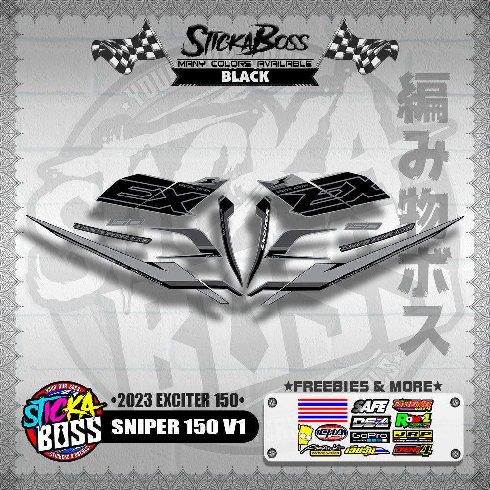 SNIPER 150 V1 VIETNAM DECALS ( 2023 EXCITER 150 )【WITH FREEBIES】