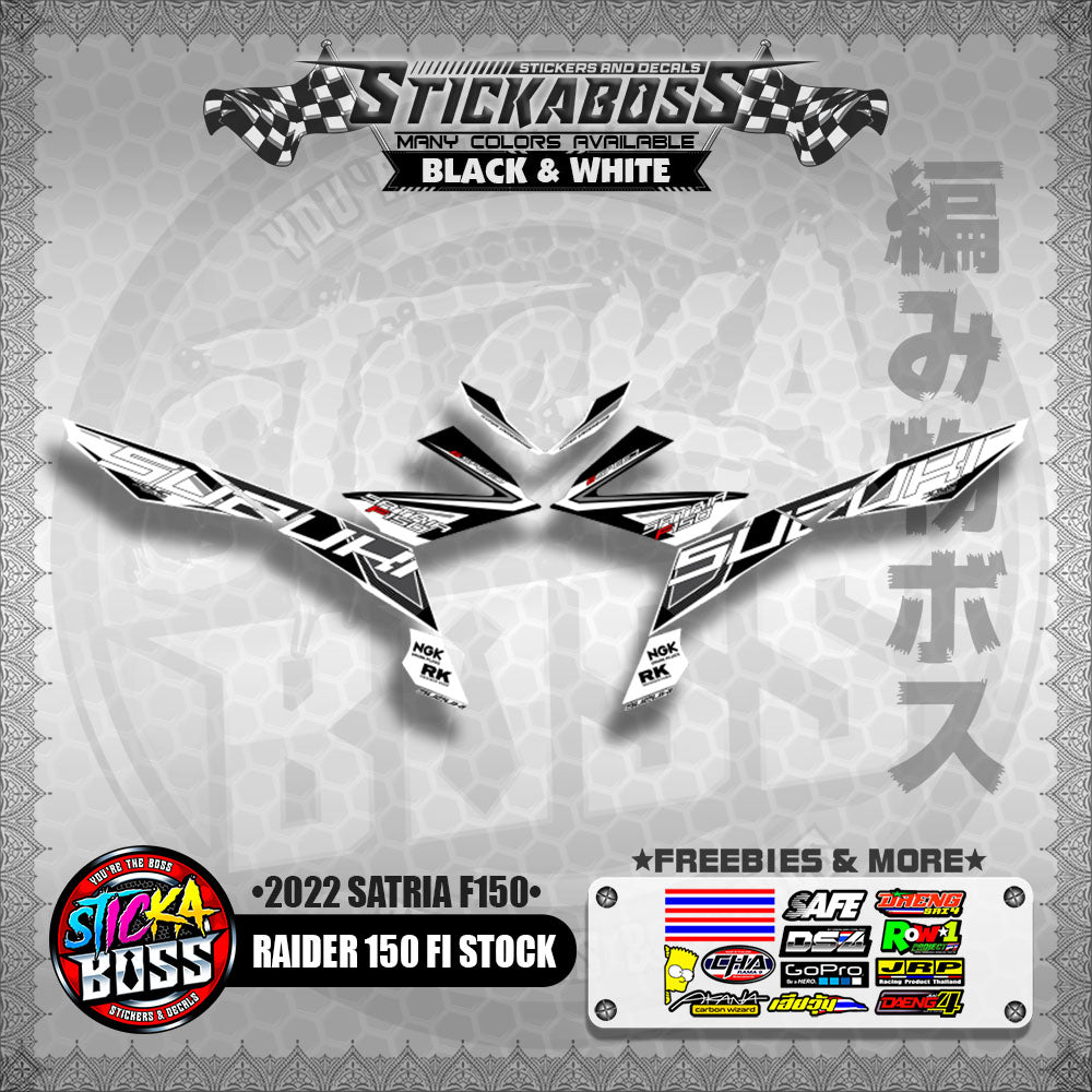 SUZUKI RAIDER 150 FI STOCK DECALS ( 2022 SATRIA F150 )【WITH FREEBIES】