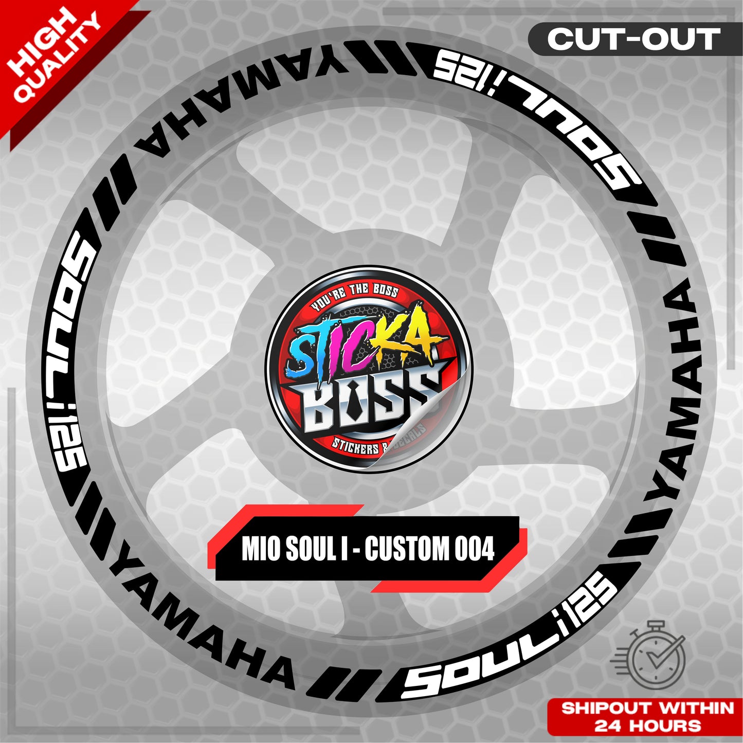 MIO SOUL I MAG STICKER SET ( 2 MAGS ) - CUSTOM 004 | VINYL WATERPROOF CUT-OUT DECALS