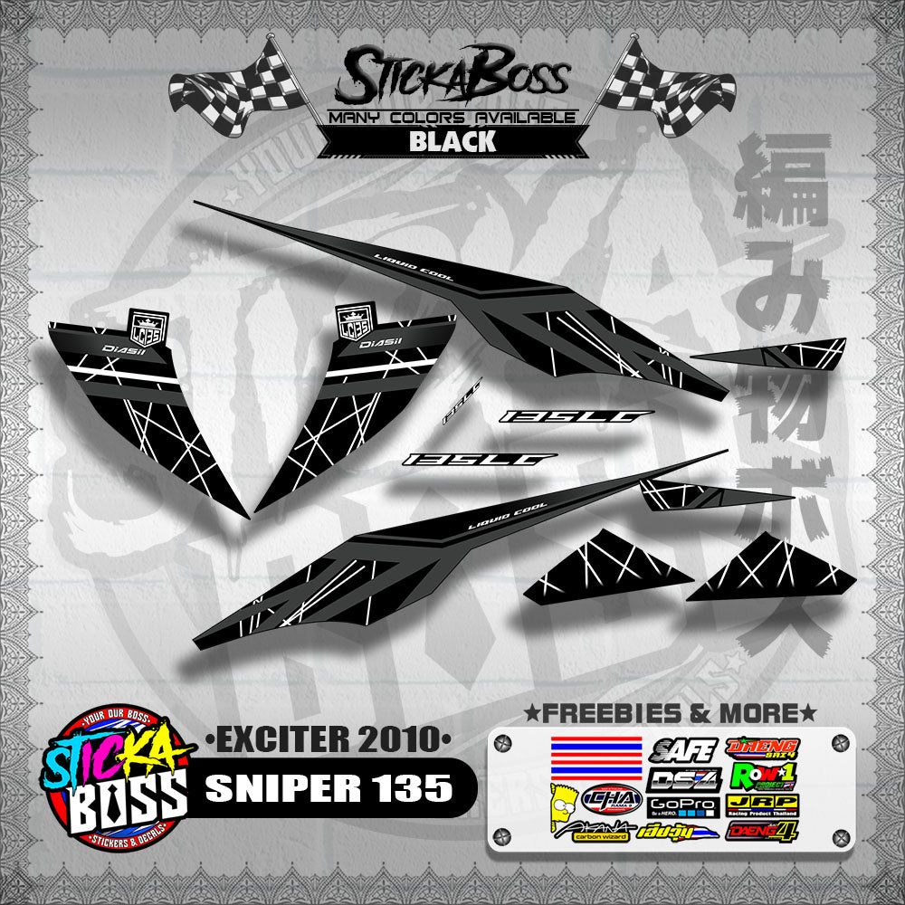 SNIPER 135 DECALS ( EXCITER 2010 )【WITH FREEBIES】