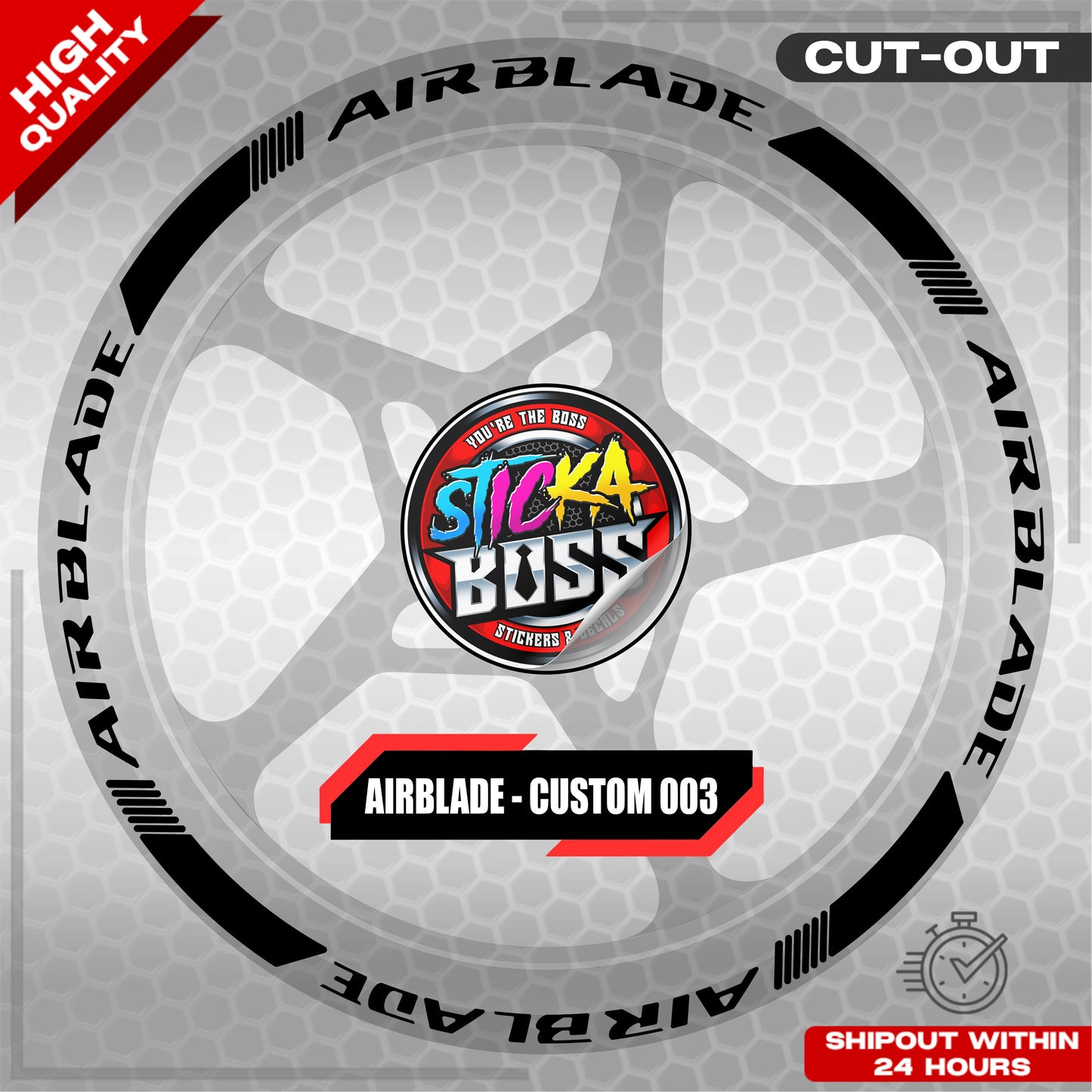 AIRBLADE 150 / 160 MAG STICKER SET ( 2 MAGS ) - CUSTOM 003 | VINYL WATERPROOF CUT-OUT DECALS