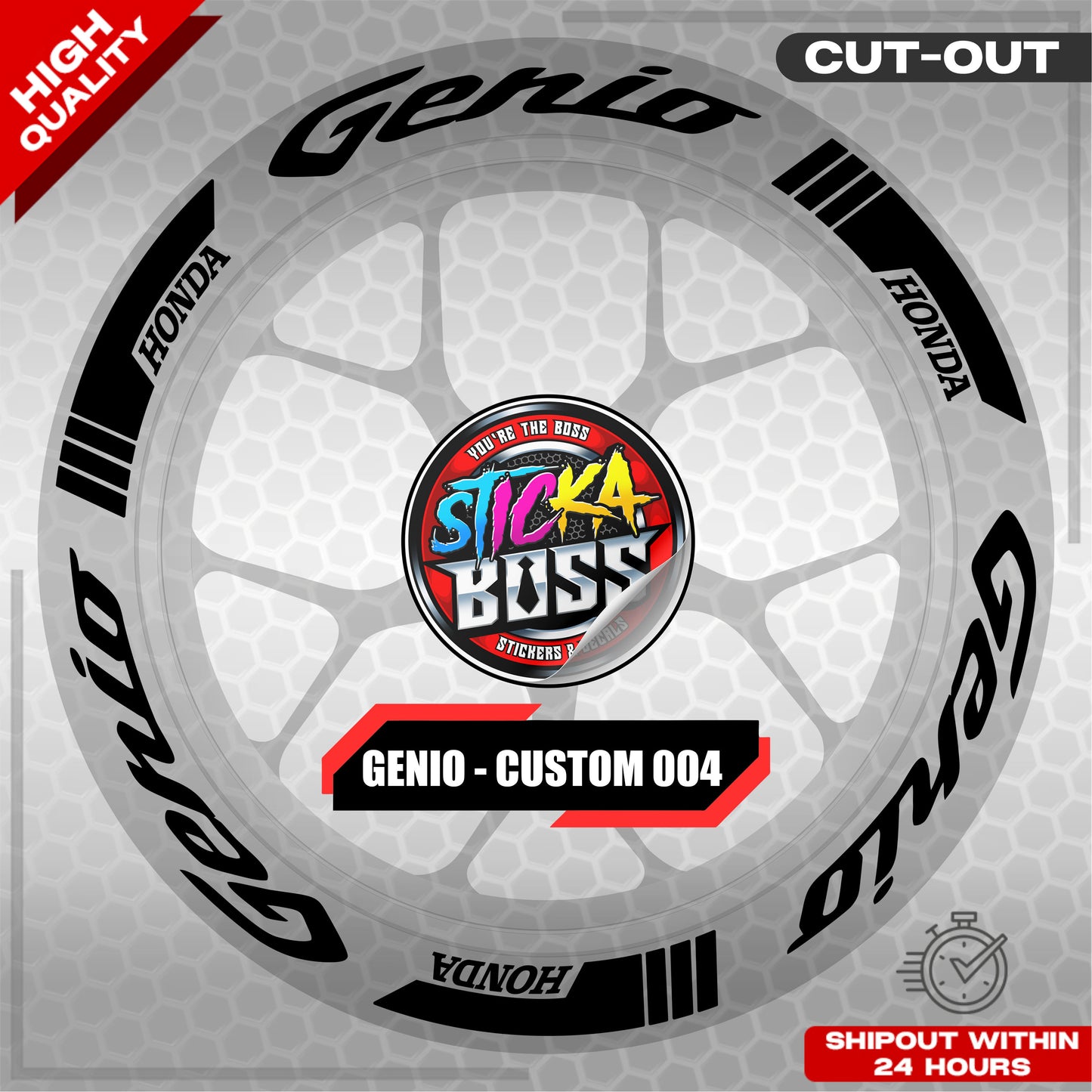 GENIO MAG STICKER SET ( 2 MAGS ) - CUSTOM 004 | VINYL WATERPROOF CUT-OUT DECALS