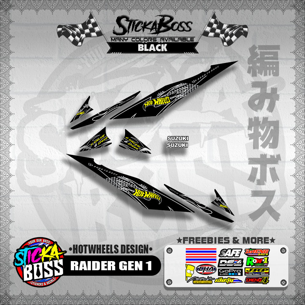 RAIDER GEN 1 DECALS ( HOTWHEELS DESIGN )【WITH FREEBIES】